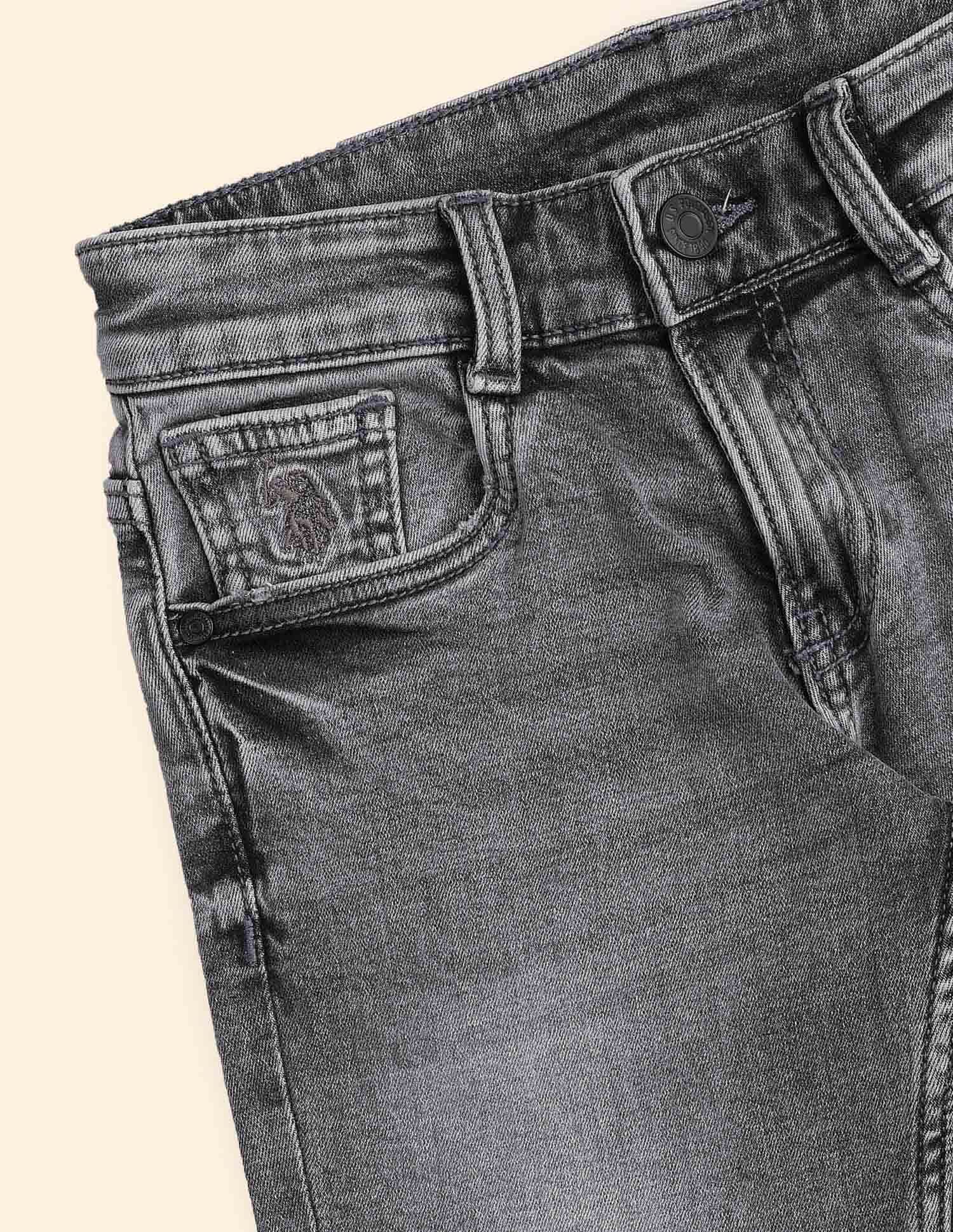 U.S. Polo Assn. Kids Boys Relaxed Fit Grey Jeans