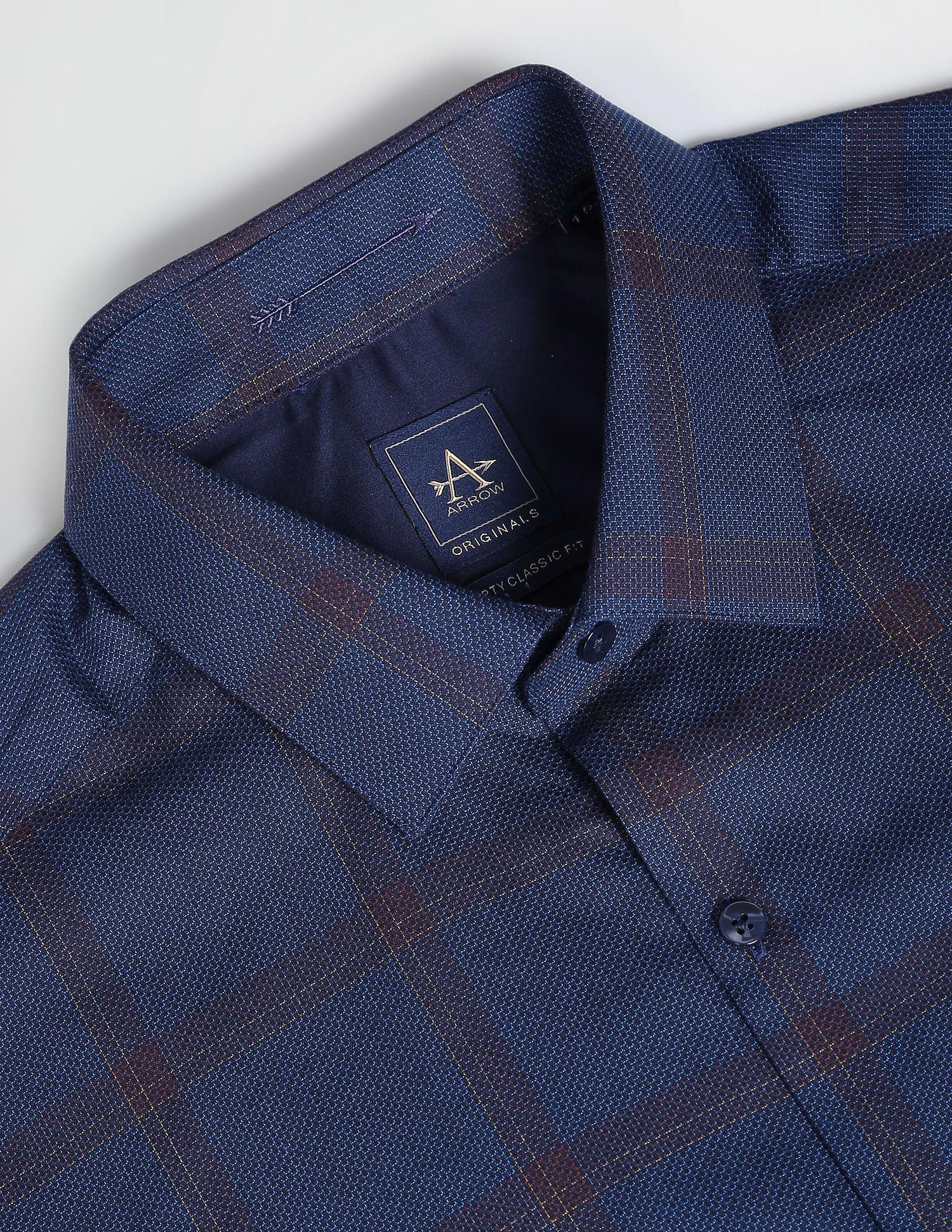 Arrow Patterned Tartan Formal Shirt