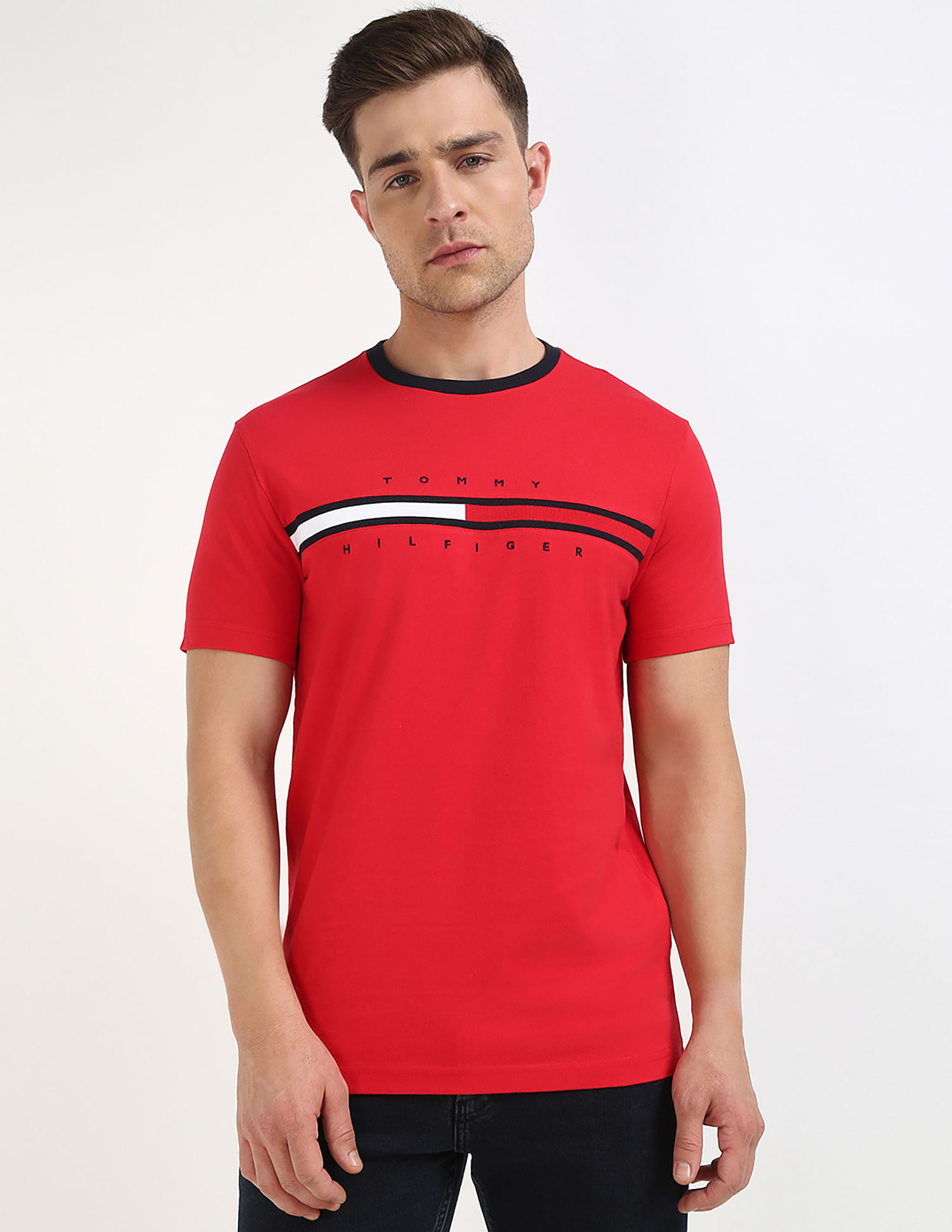 Tommy Hilfiger Embroidered Logo Regular-Fit Cotton T-Shirt