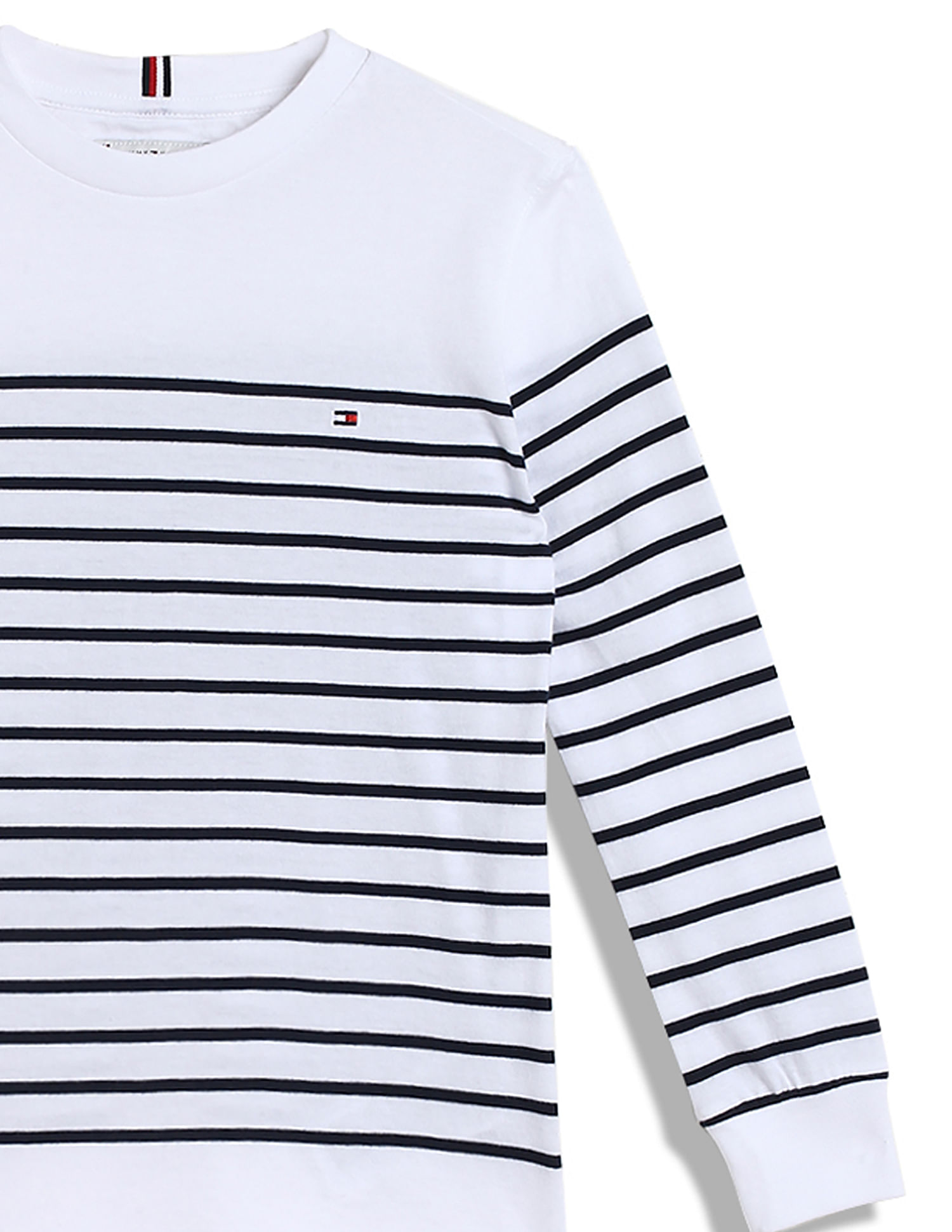 Tommy Hilfiger Boys Blue Horizontal Striped T-Shirt