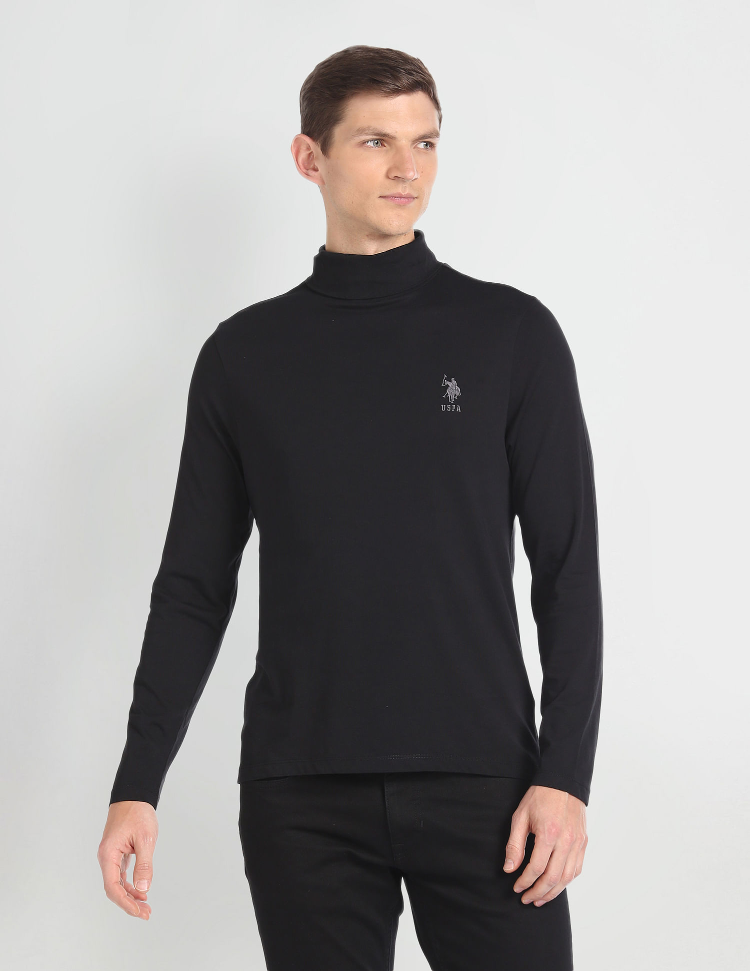 U.S. Polo Assn. Denim Co. Turtle Neck Long Sleeve T-Shirt