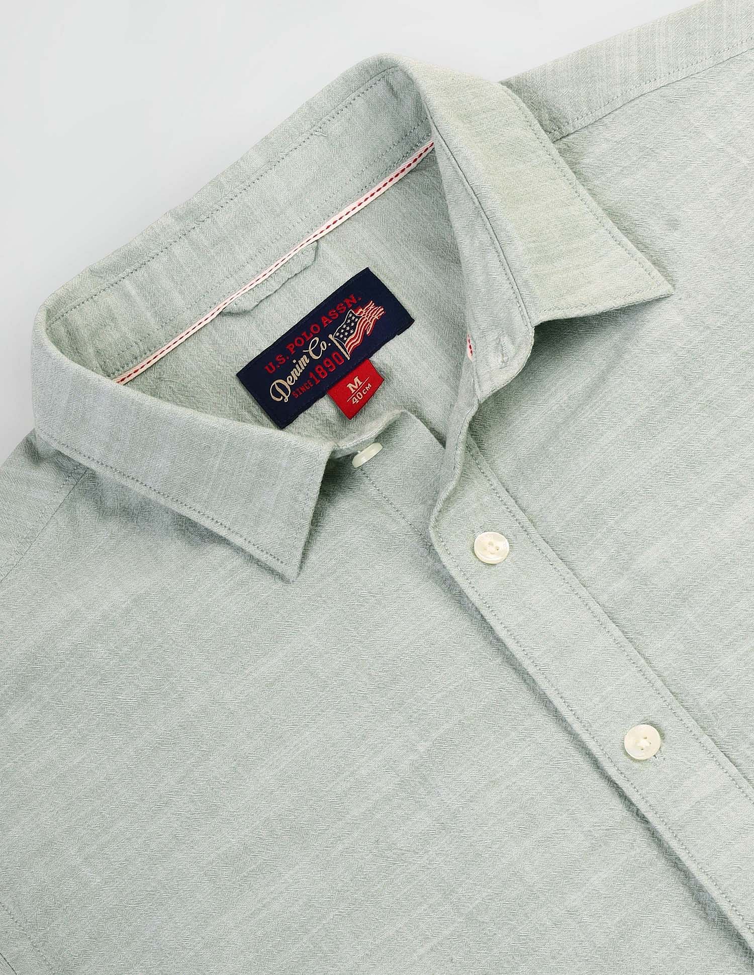 U.S. Polo Assn. Denim Co. Slim Fit Textured Shirt