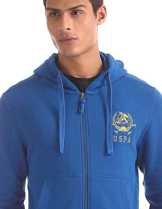 U.S. Polo Assn. Drawstring Hood Solid Sweatshirt