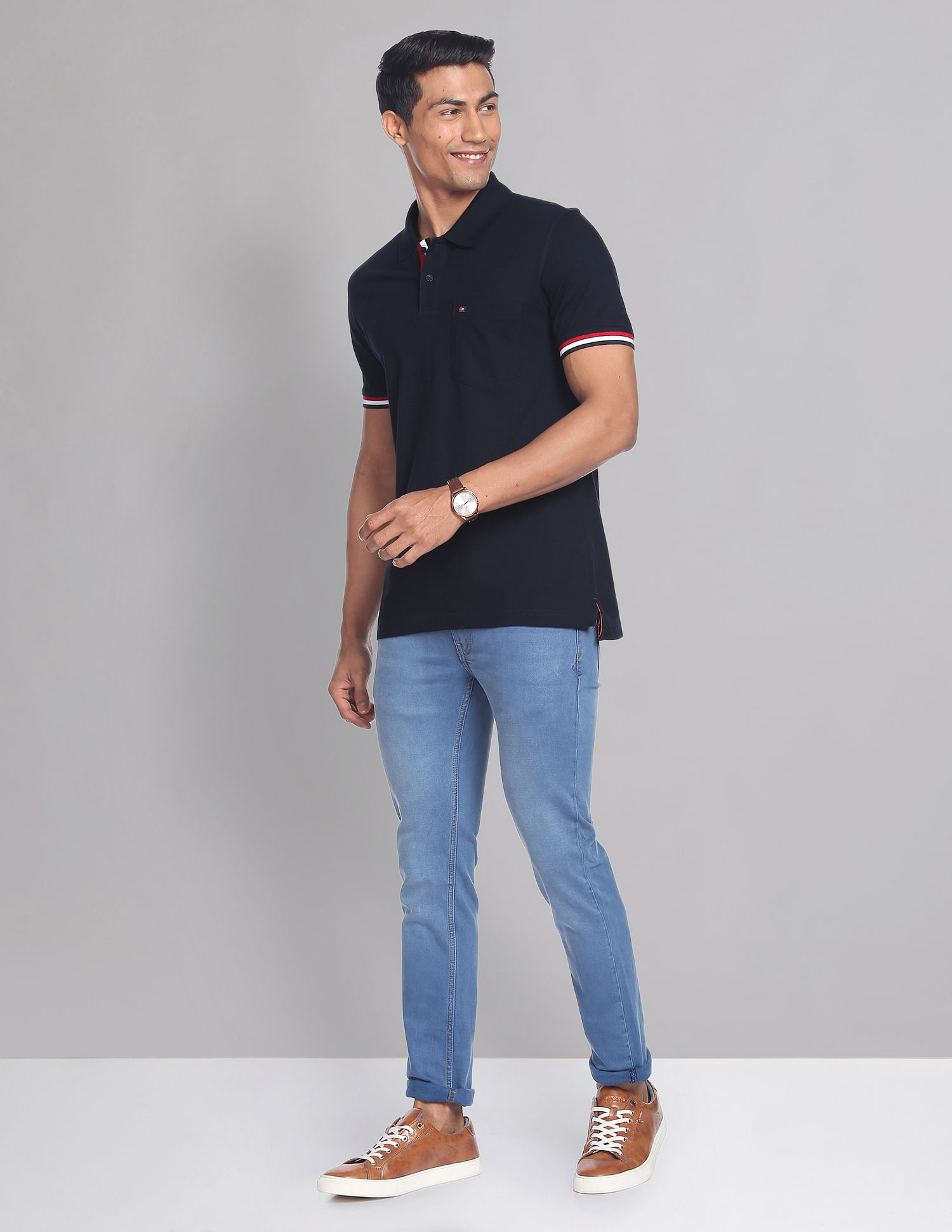 AD by Arvind Patch Pocket COOL-IT Real Deal Polo Shirt
