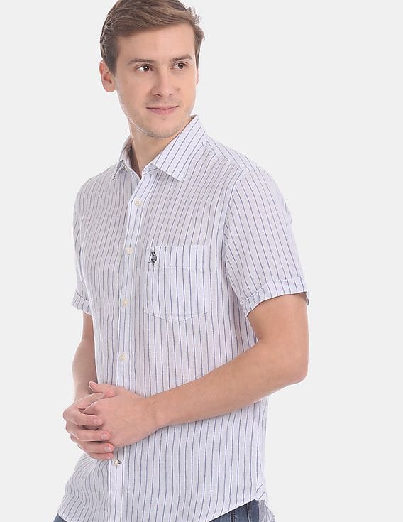 Short Sleeve Irish Linen Casual Shirt 