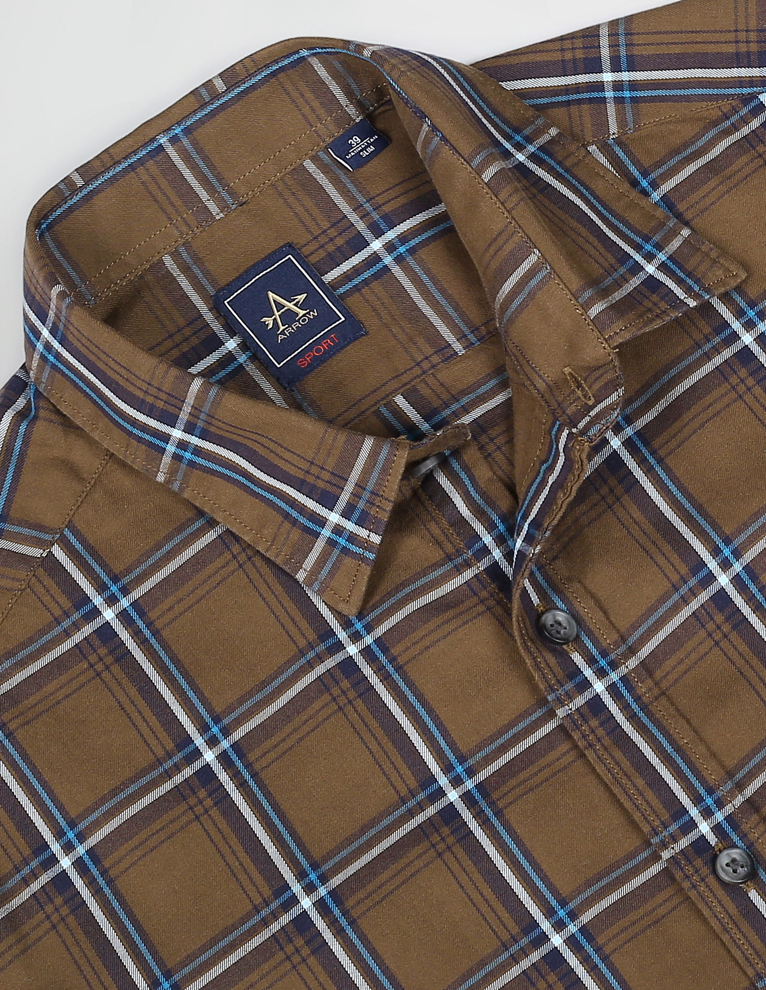 Arrow Sports Manhattan Slim Fit Tartan Casual Shirt