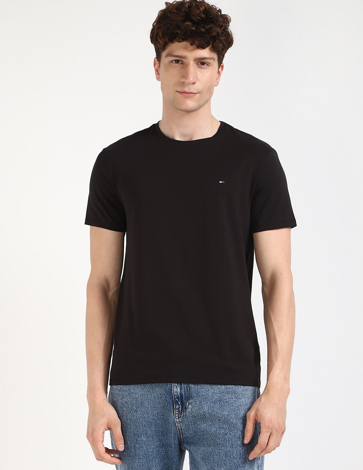 Tommy Hilfiger Solid Regular-Fit Cotton T-Shirt