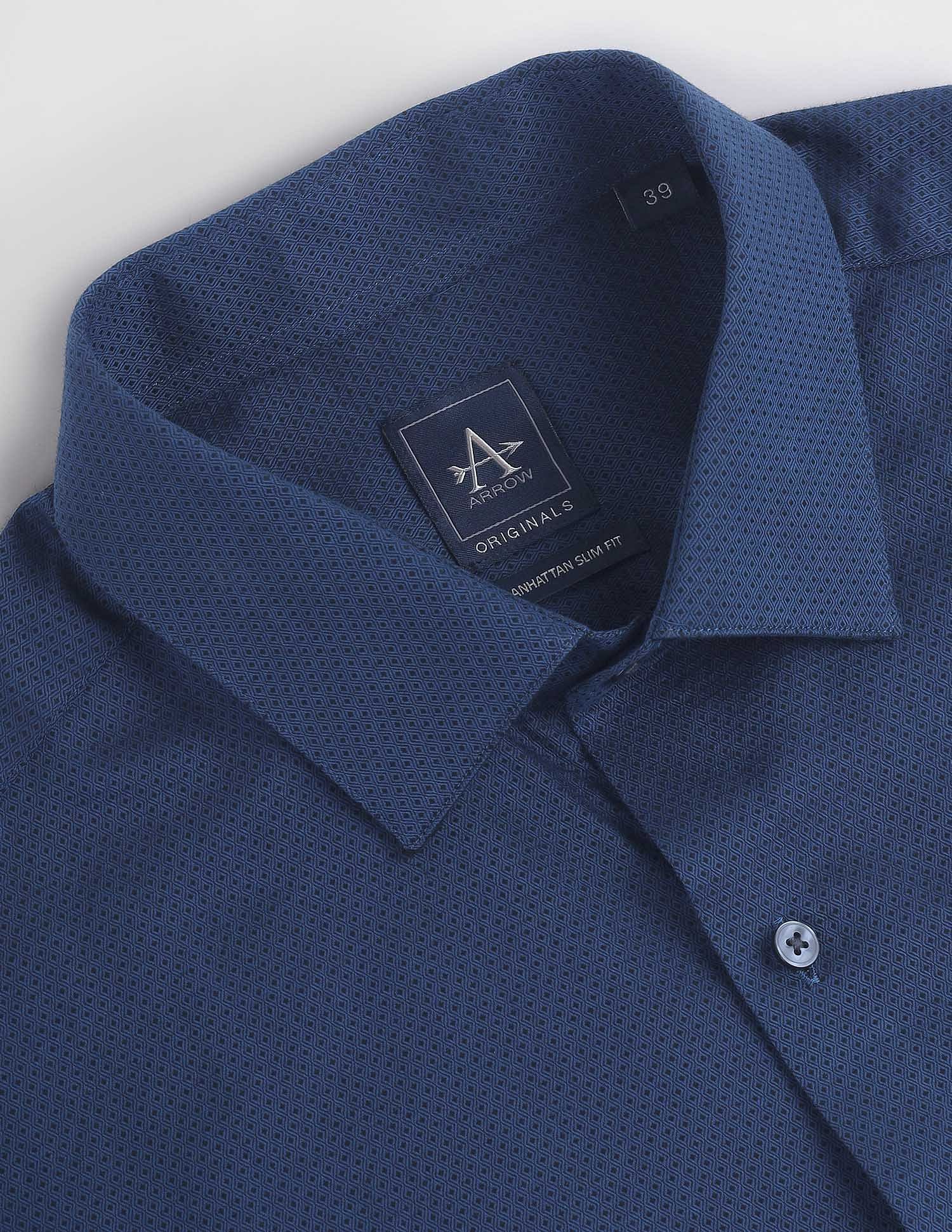 Arrow Slim Fit Festive Dobby Shirt