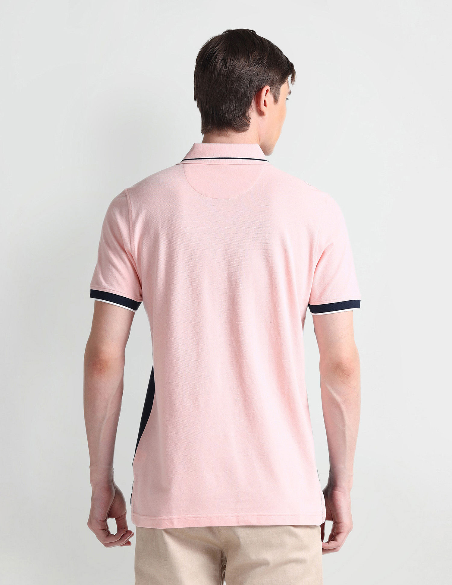 Arrow Sports Colour Block Cotton Polo Shirt