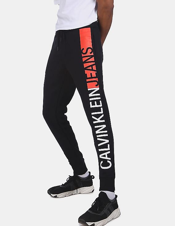 Calvin klein side hot sale logo joggers