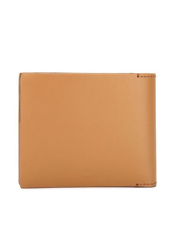 Calvin Klein Men Brown Bi Fold Logo Leather Wallet