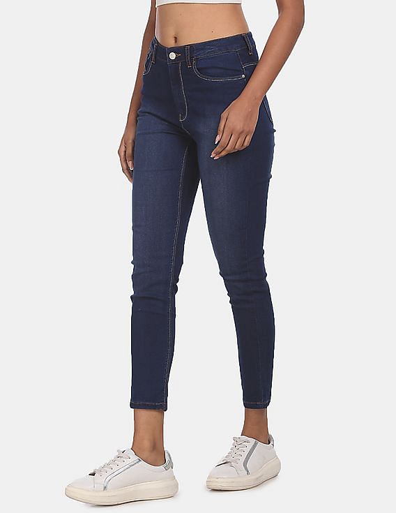 Flying Machine Women Indigo High Rise Veronica Skinny Fit Jeans