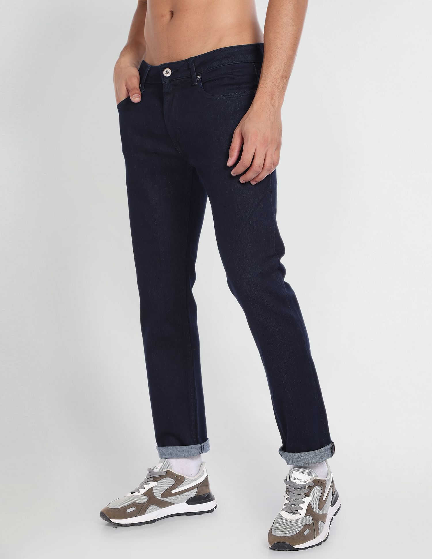 Flying Machine Slim Tapered Fit Rinsed Jeans