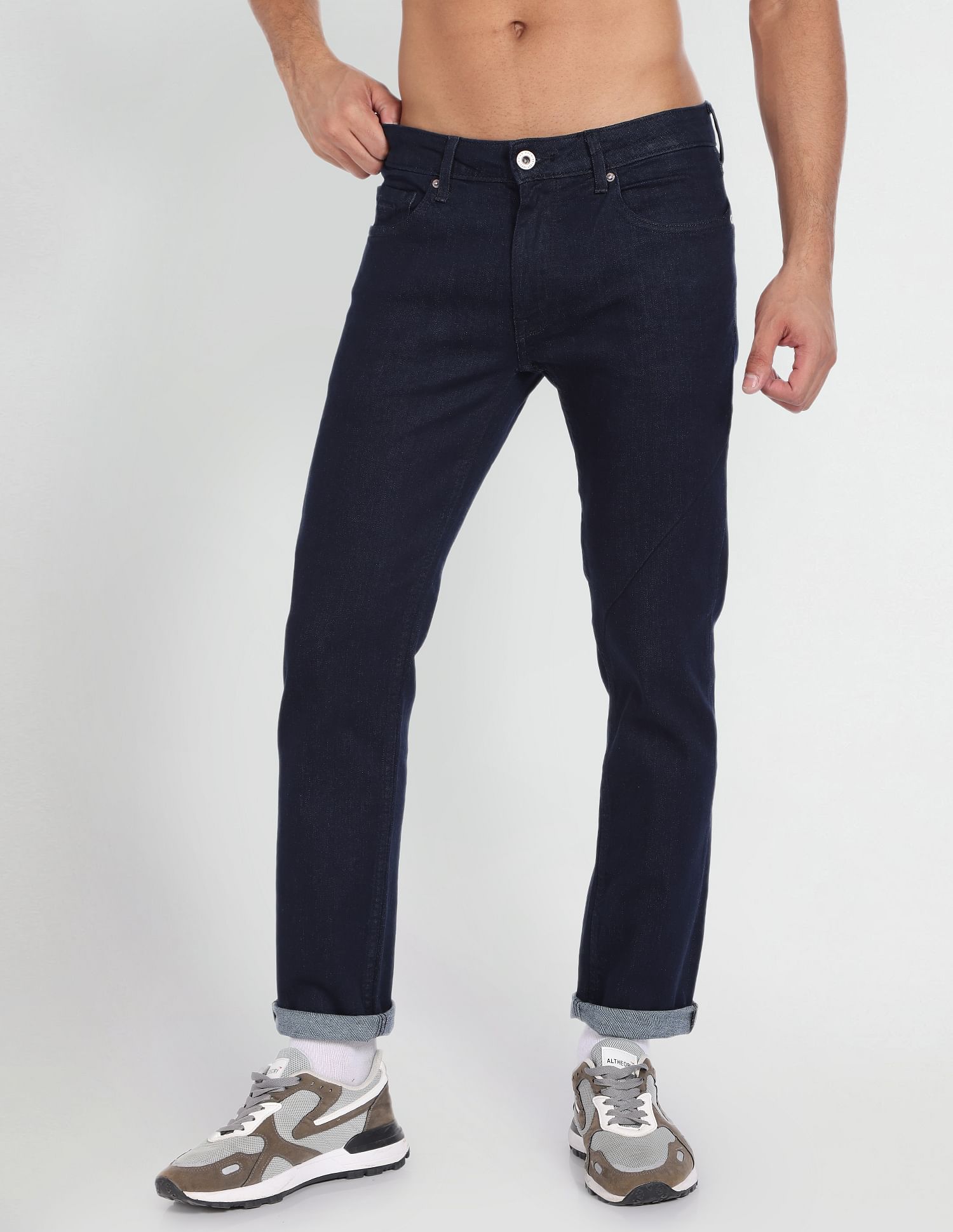 Flying Machine Slim Tapered Fit Rinsed Jeans