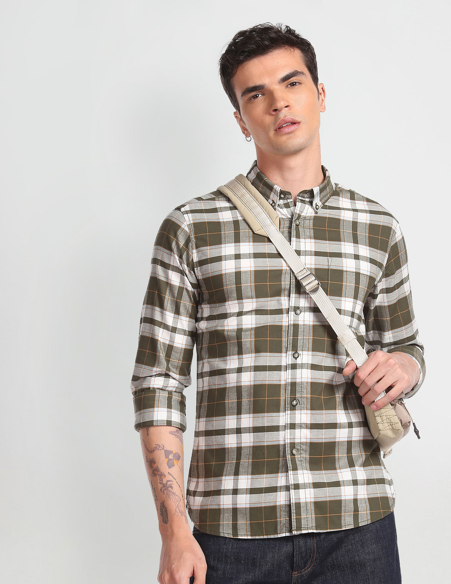 Flying Machine Tartan Check Slim Shirt
