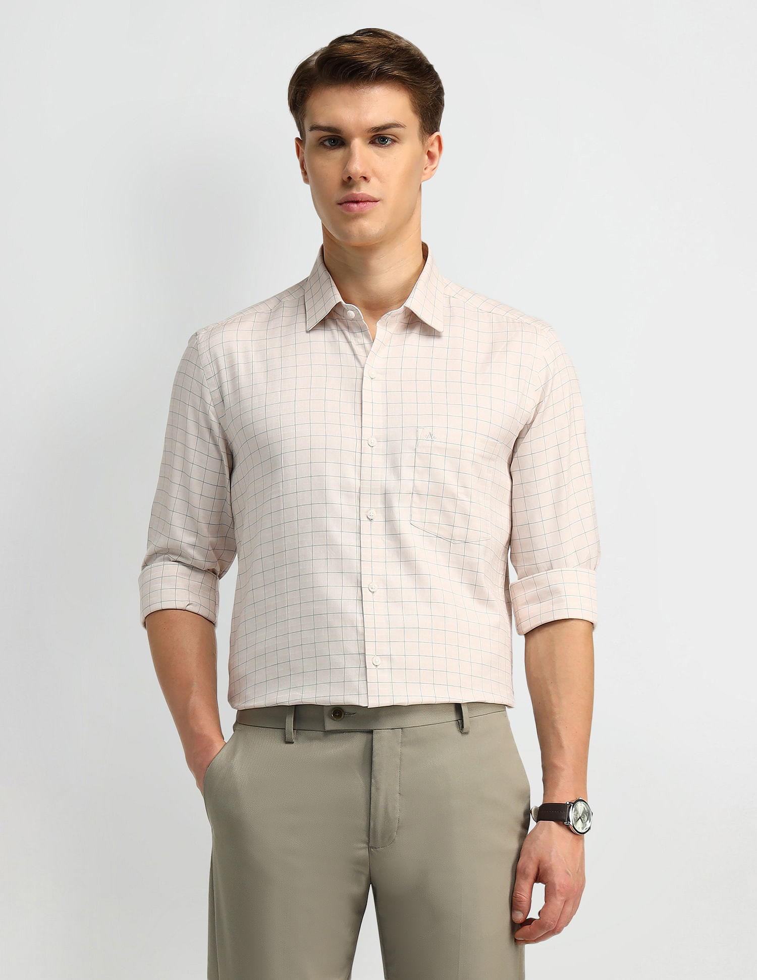 Arrow Graph Check Cotton Formal Shirt