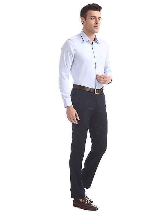 USPA Tailored Regular Fit Patterned Paisley Shirt