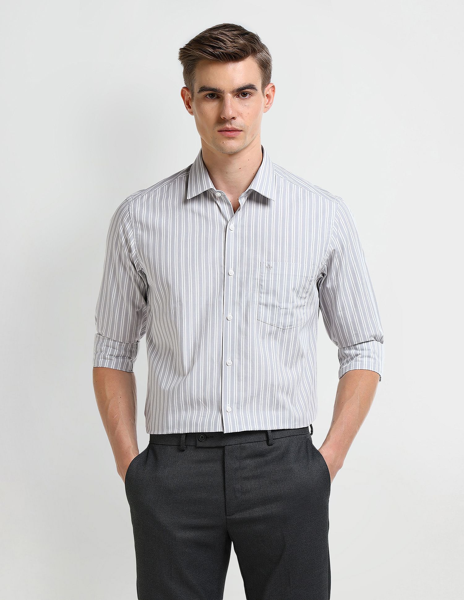 Arrow Manhattan Slim Fit Cotton Shirt