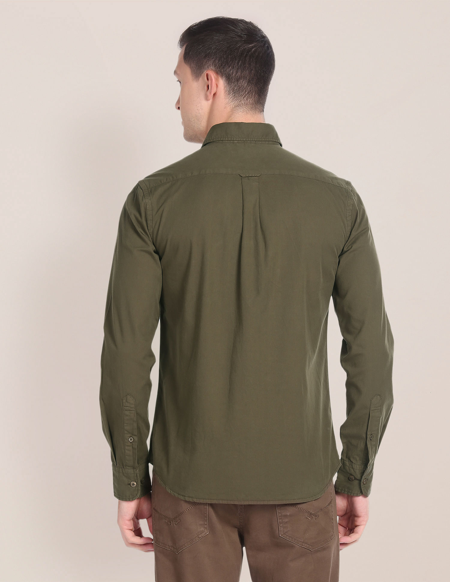 U.S. Polo Assn. Solid Cotton Twill Shirt