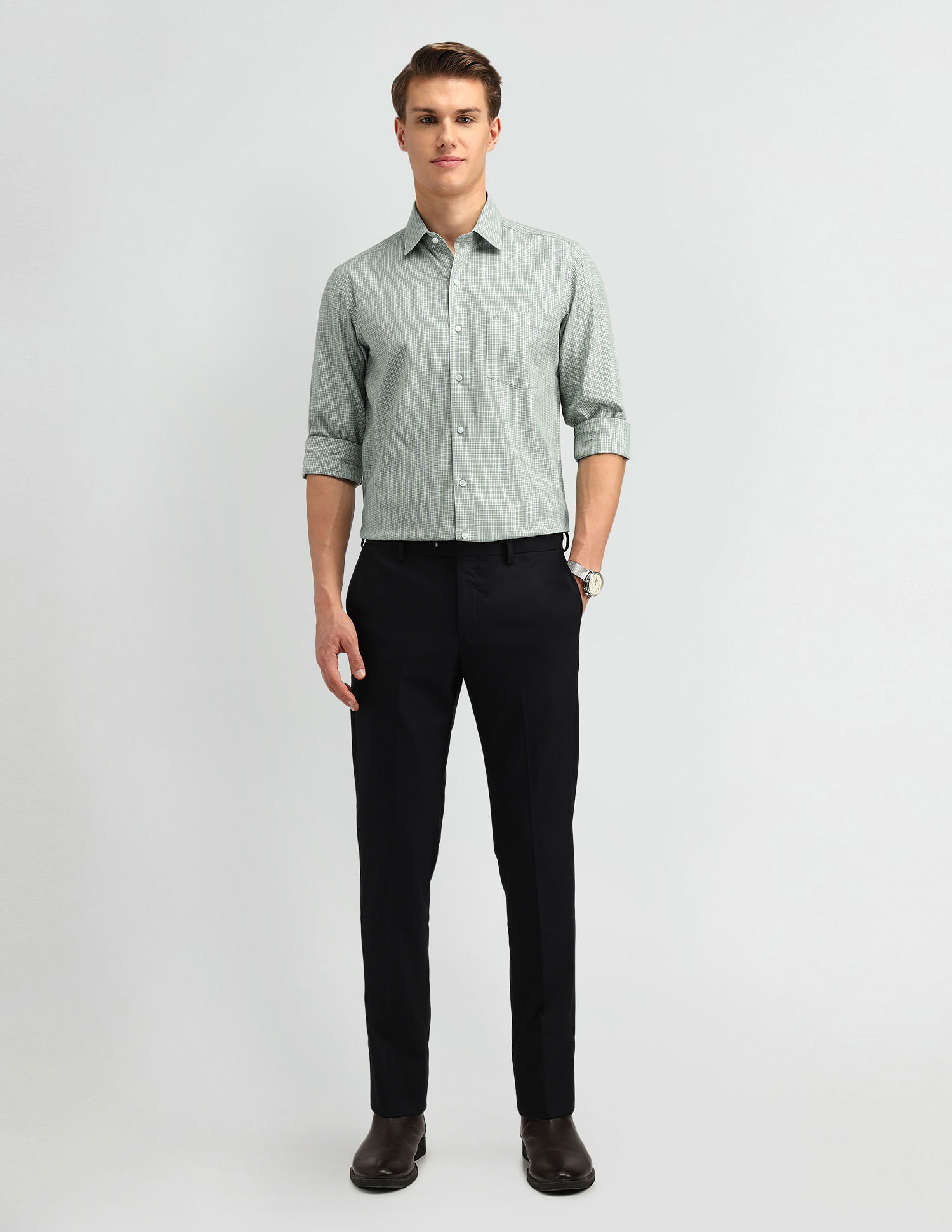 Arrow Slim Fit Plaid Checked Shirt
