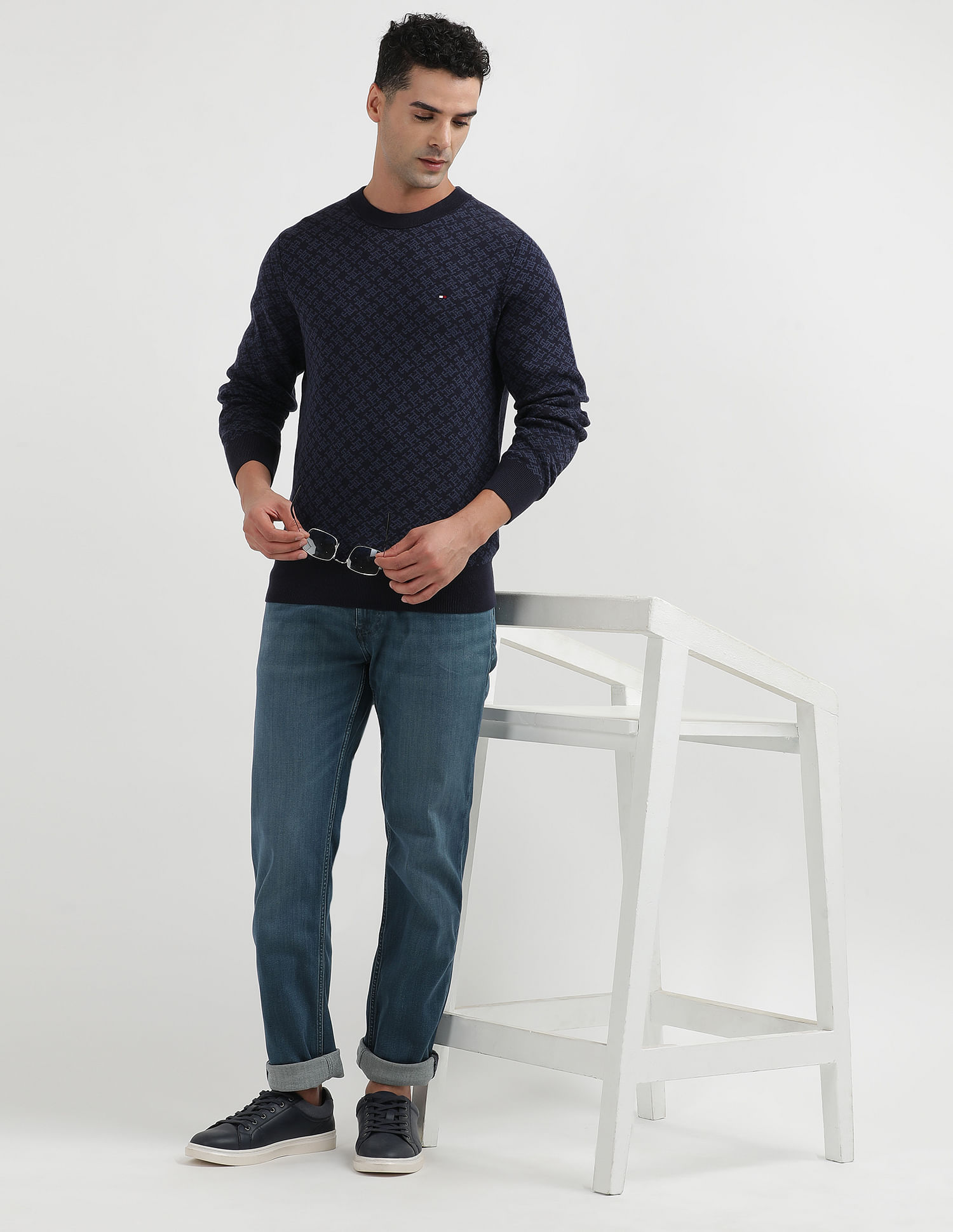 Tommy Hilfiger All Over Monogram Sweater
