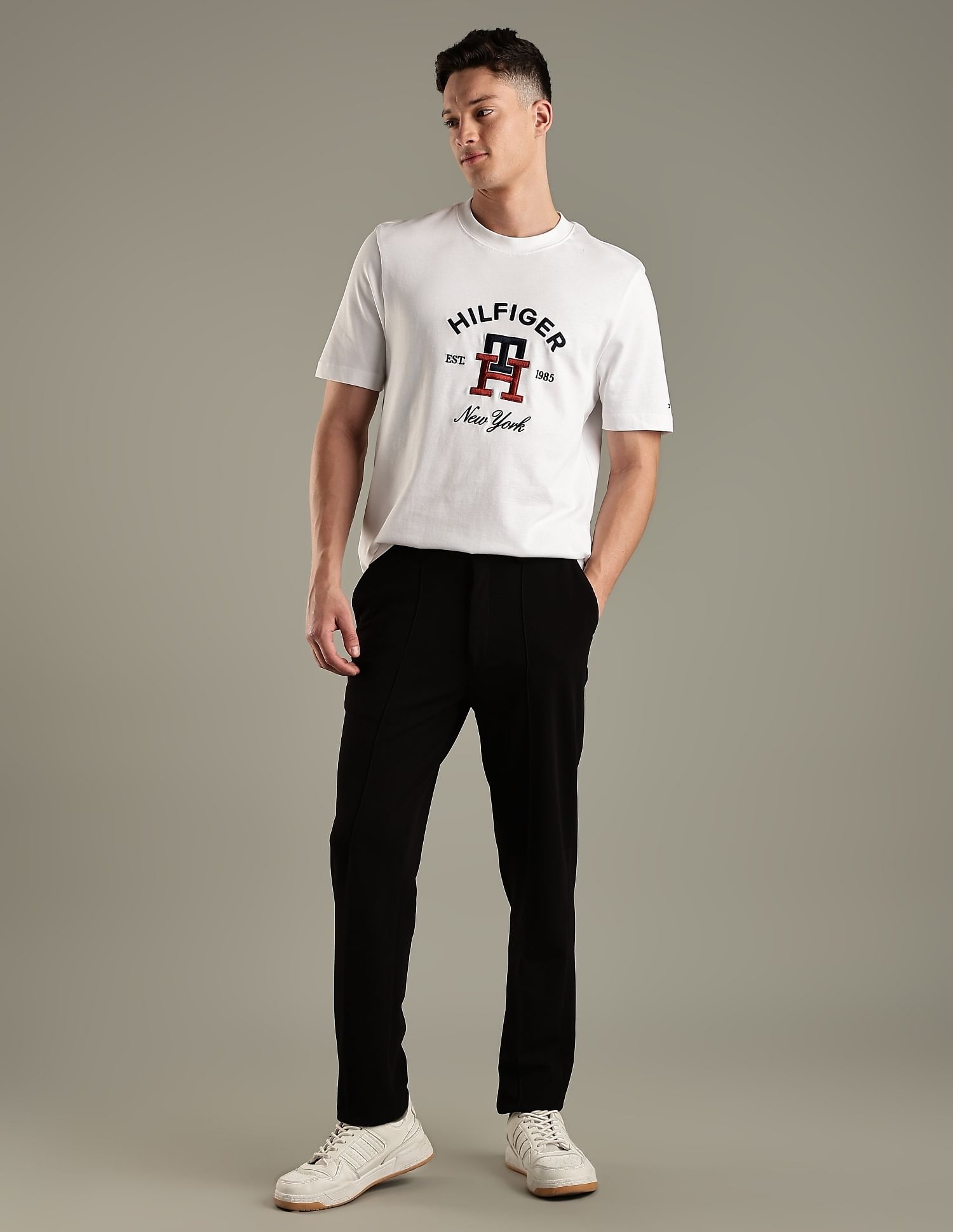 Tommy Hilfiger Embroidered Logo Regular-Fit Cotton T-Shirt