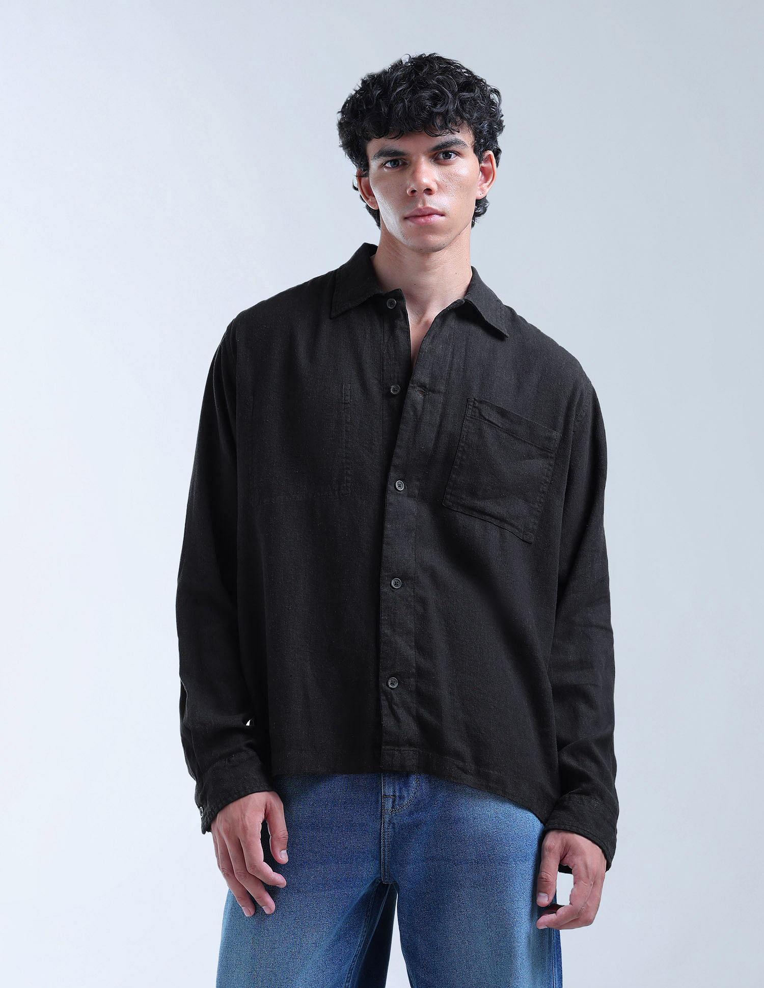 Flying Machine Solid Regular Fit Shirt