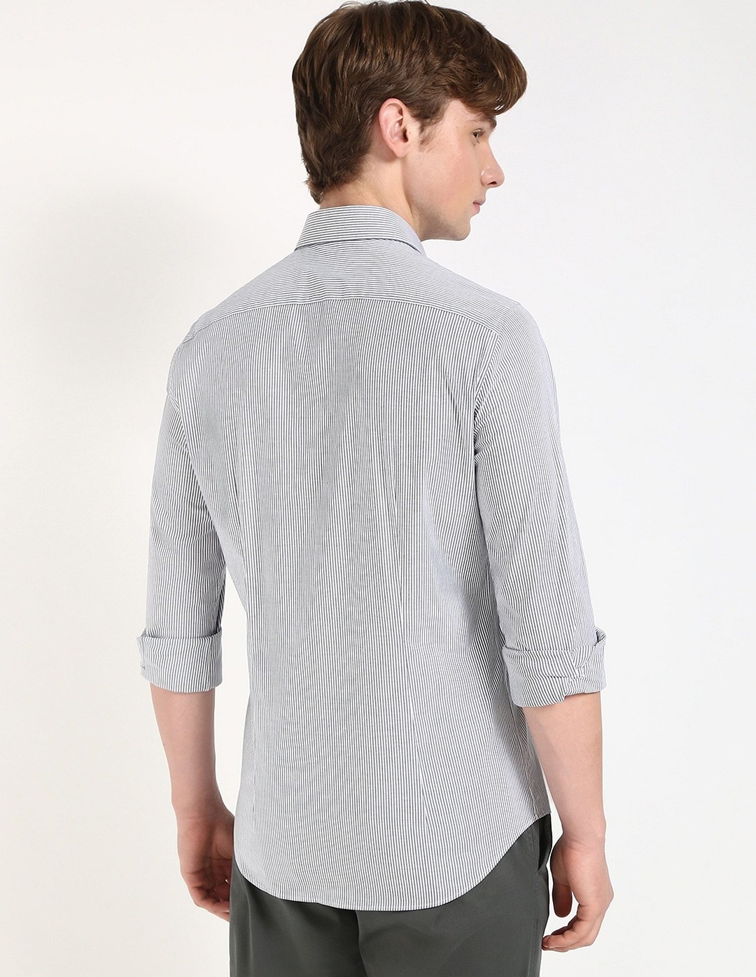 Tommy Hilfiger Striped Slim-Fit Poplin Woven Shirt