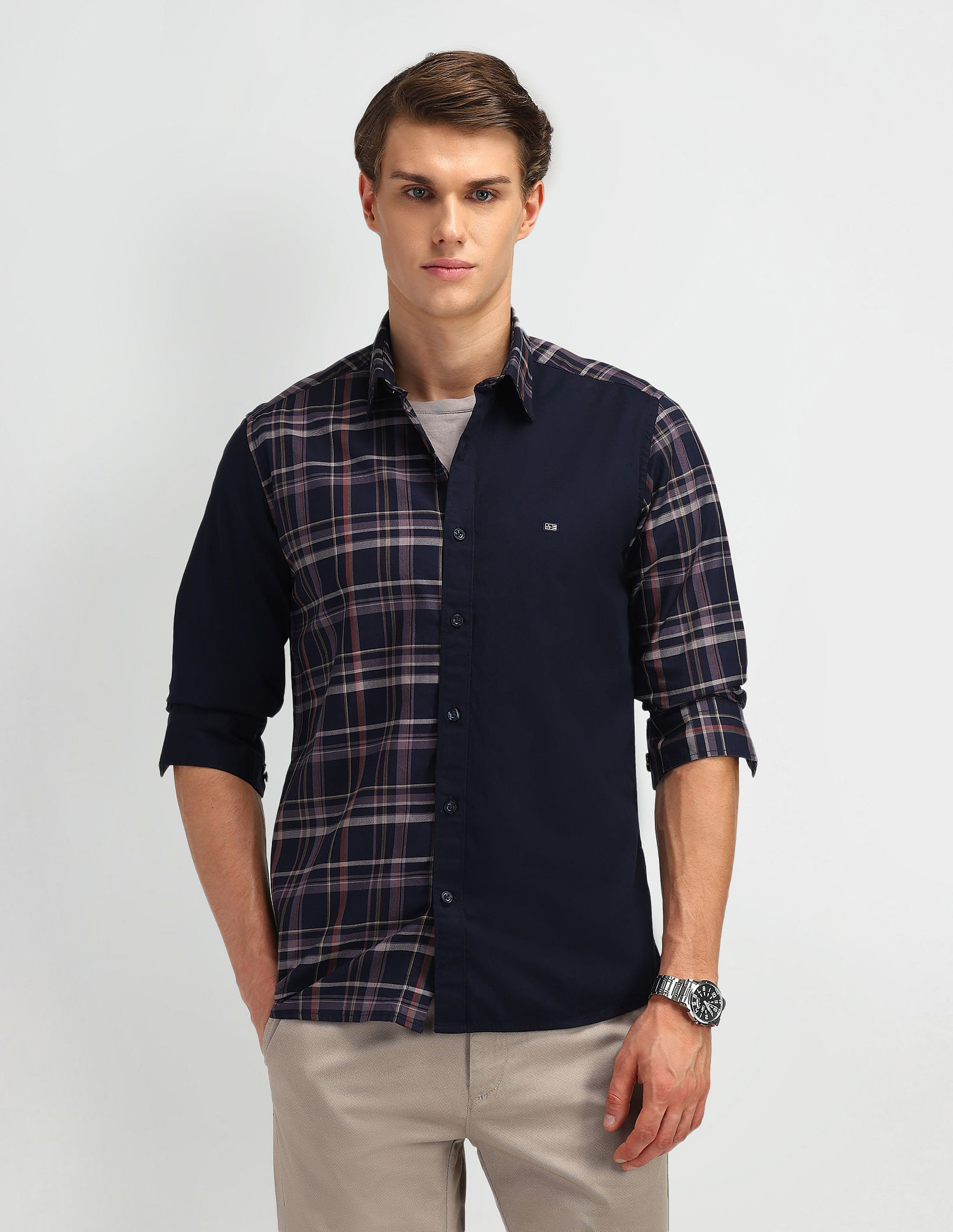 Arrow Sport Manhattan Slim Fit Tartan Checked Shirt