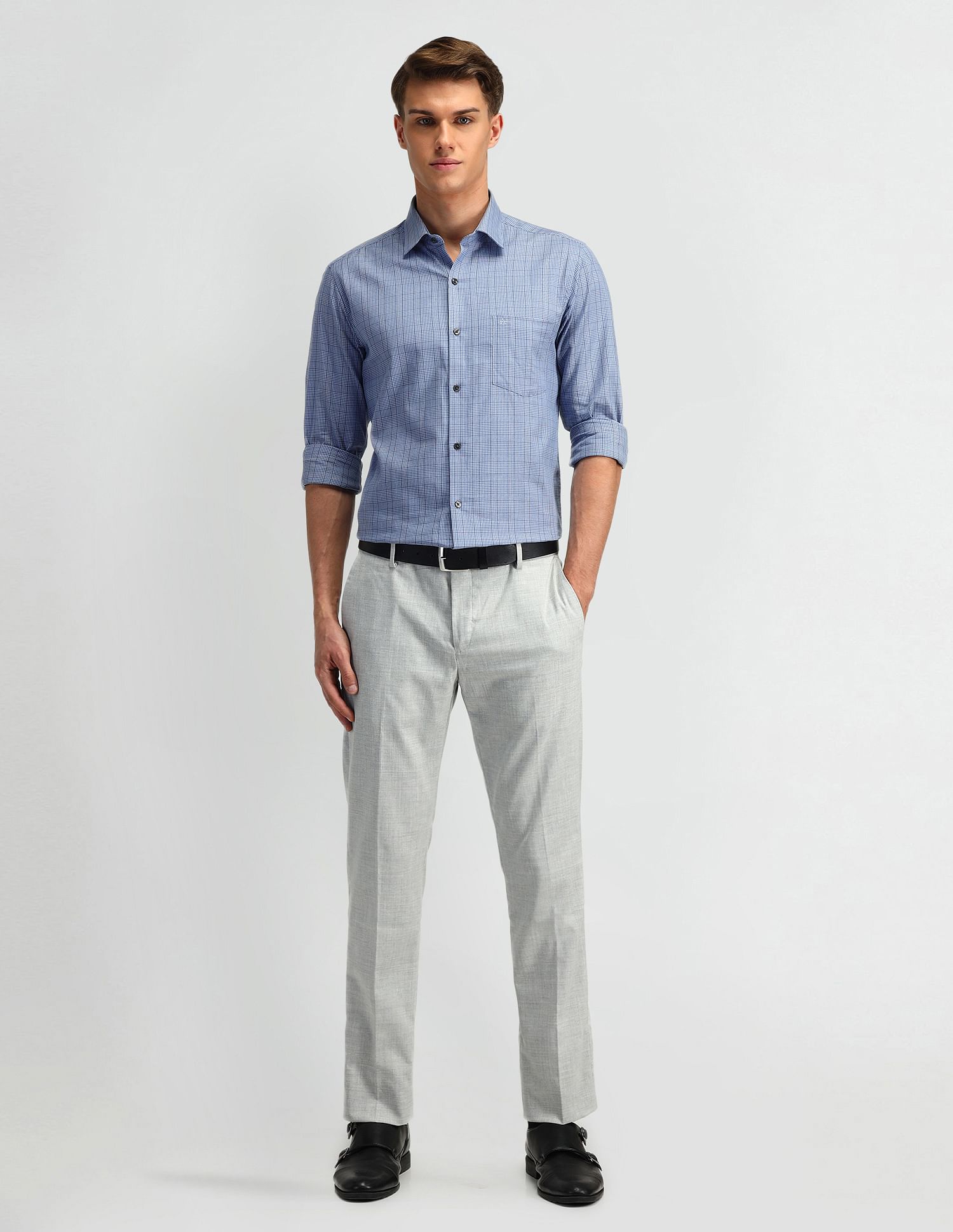 Arrow Houndstooth Cotton Shirt