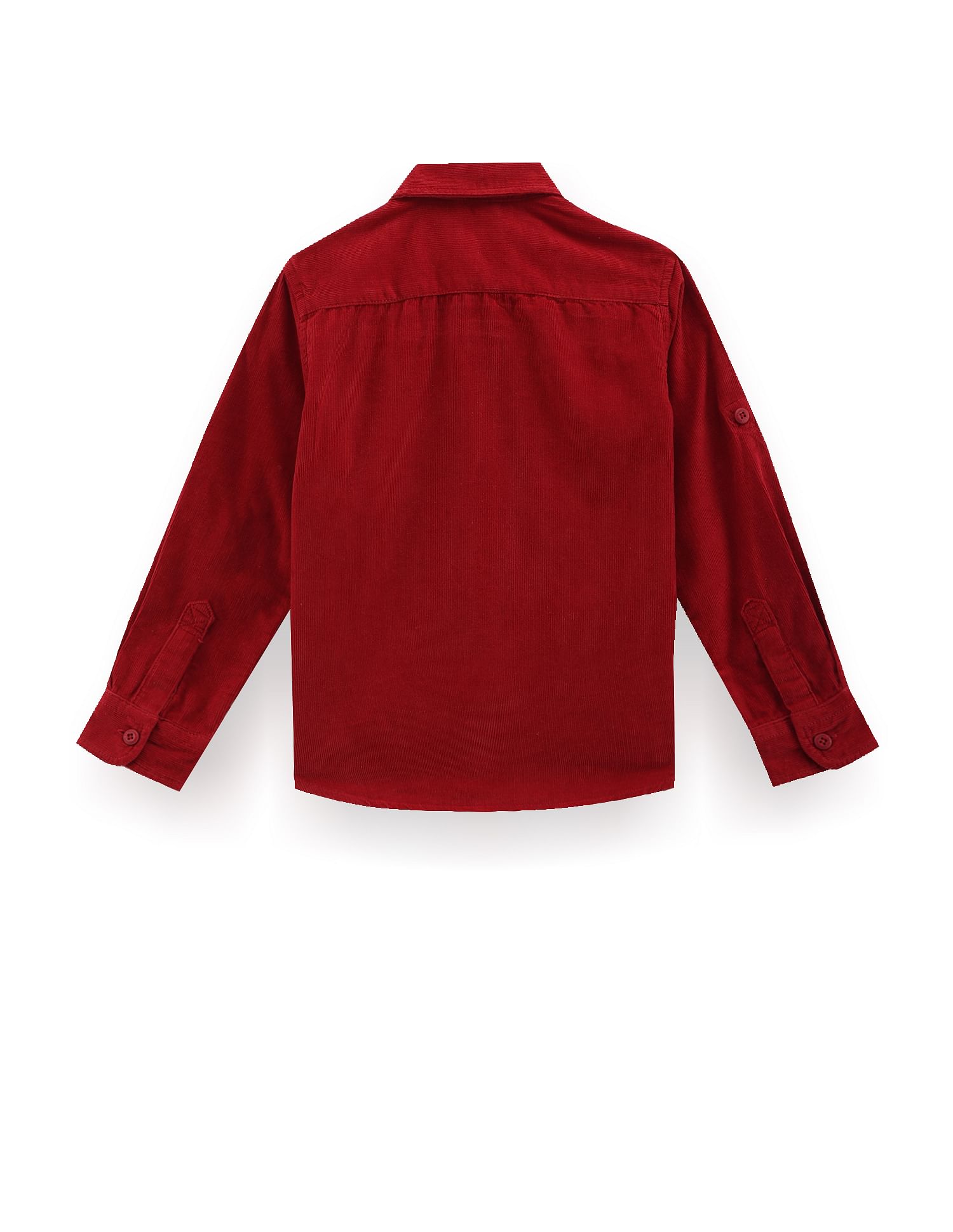 red corduroy shirt