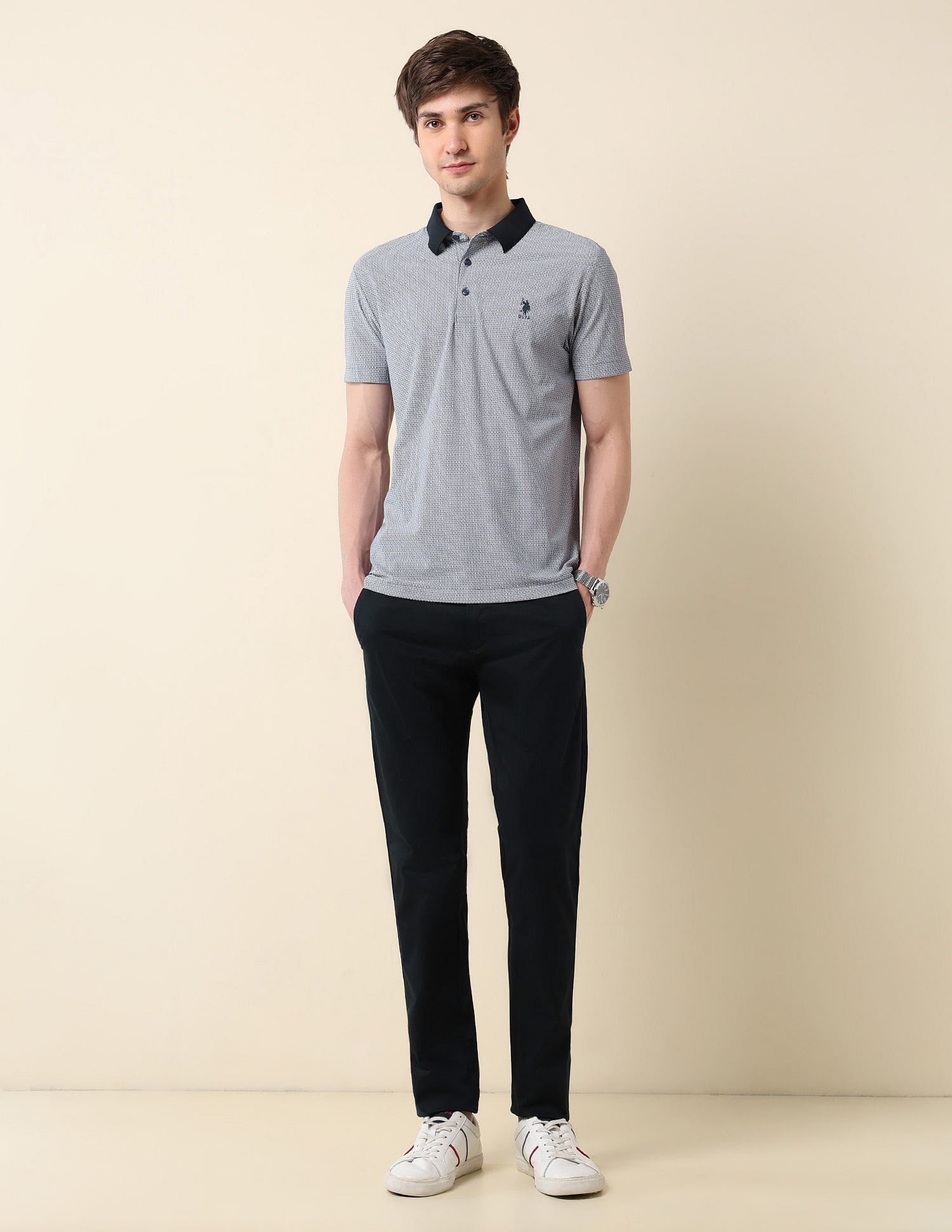 U.S. Polo Assn. All-Over Printed Classic Polo Shirt
