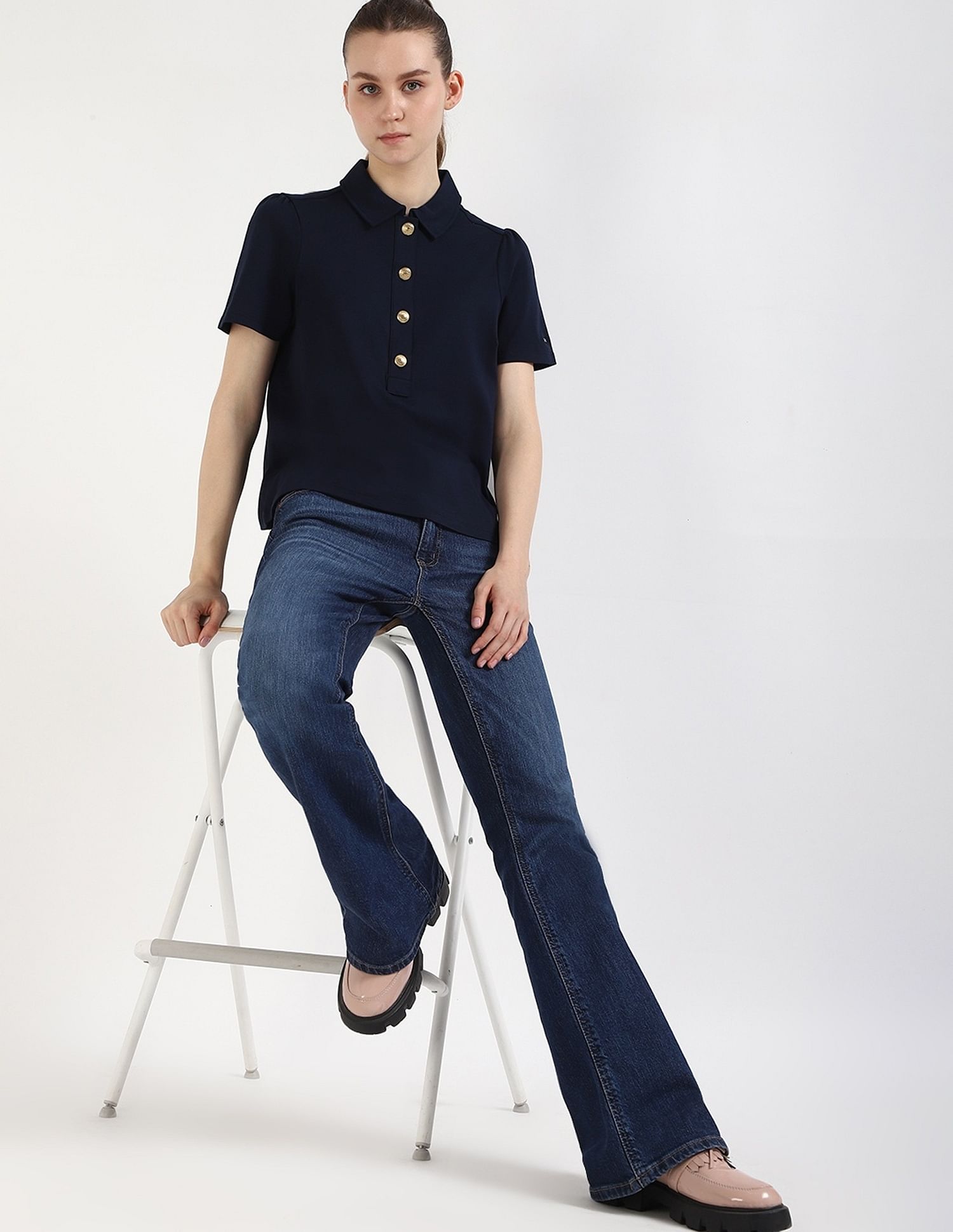 Tommy Hilfiger Solid Slim-Fit Cotton Polo T-Shirt