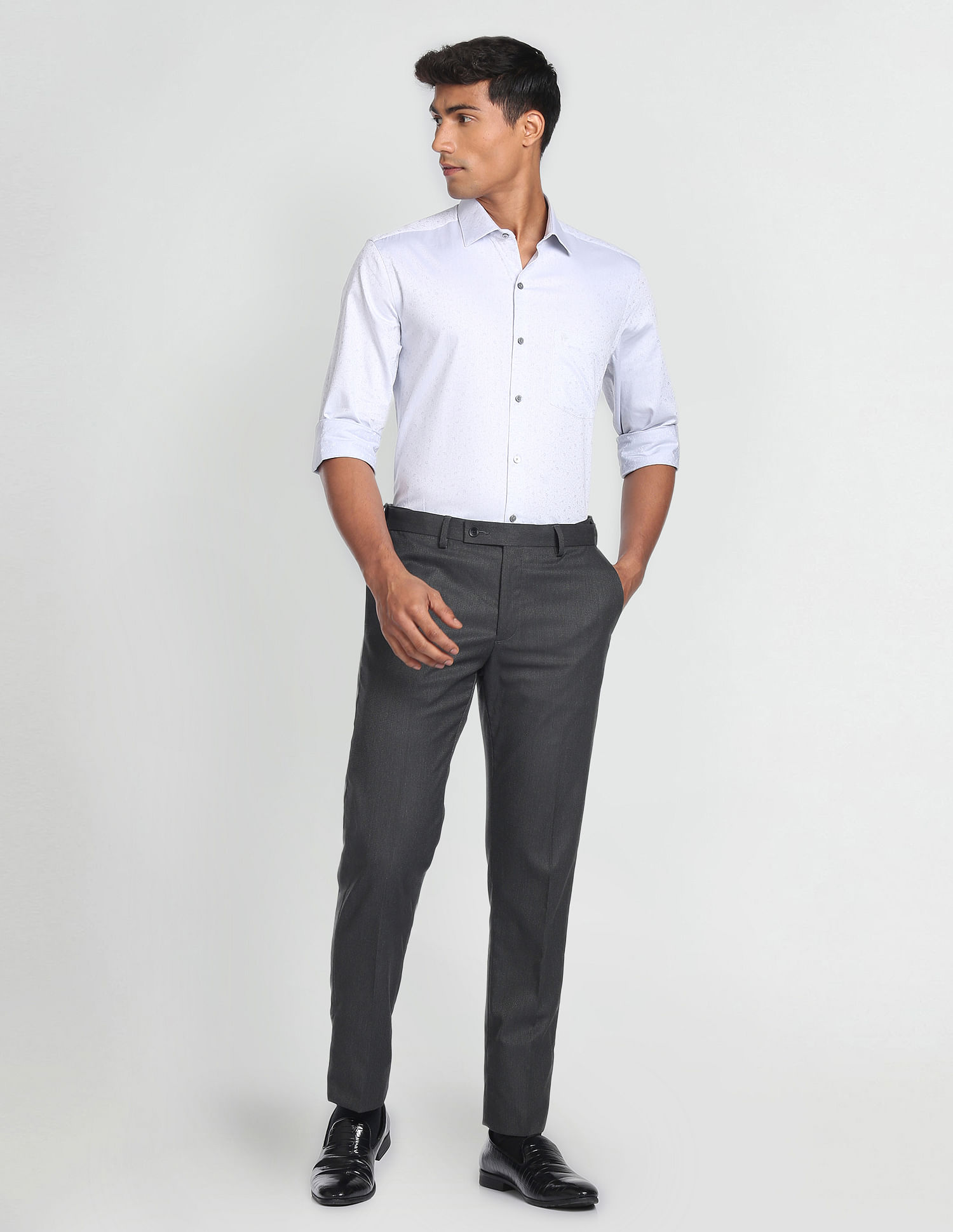 Arrow Self Design Floral Shirt
