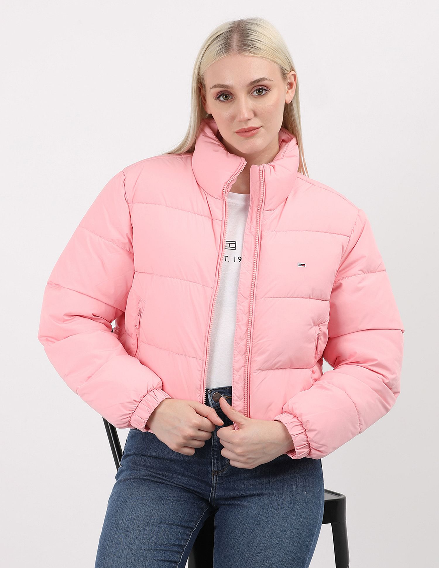 Buy Tommy Hilfiger Crop Essential Puffer Jacket NNNOW