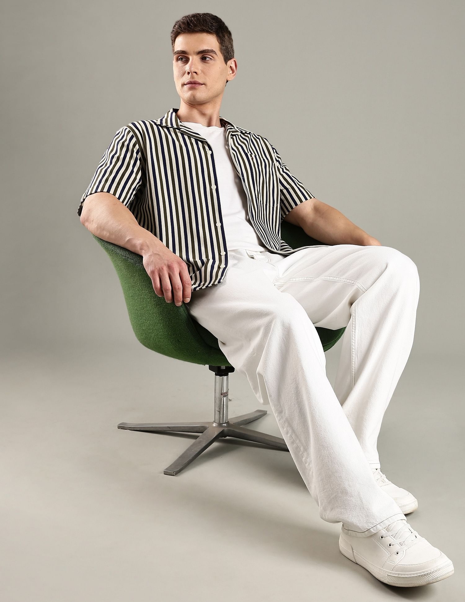 Tommy Hilfiger Striped Regular Fit Cotton Shirt