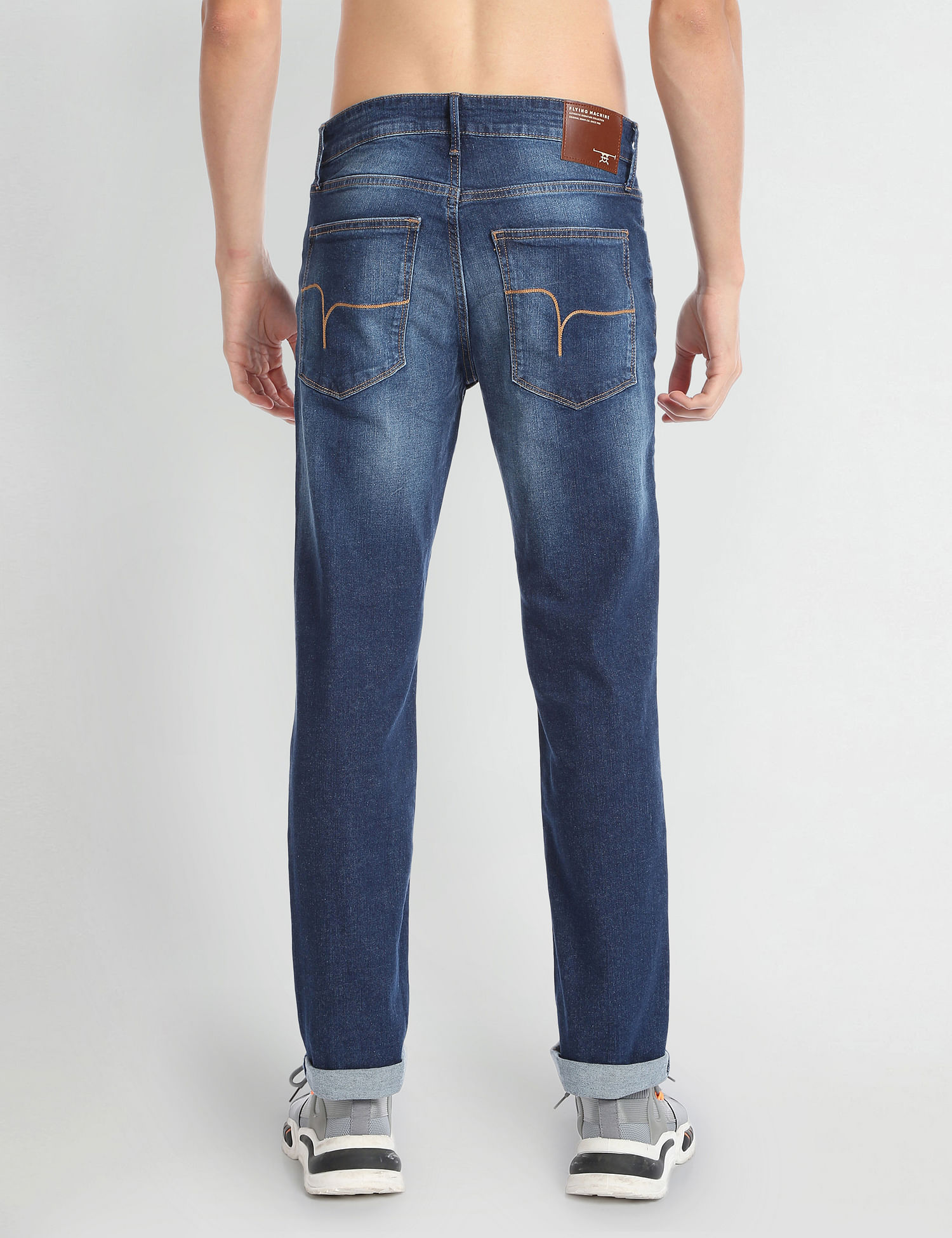 Flying Machine Stone Wash Freddie Slim Straight Fit Jeans