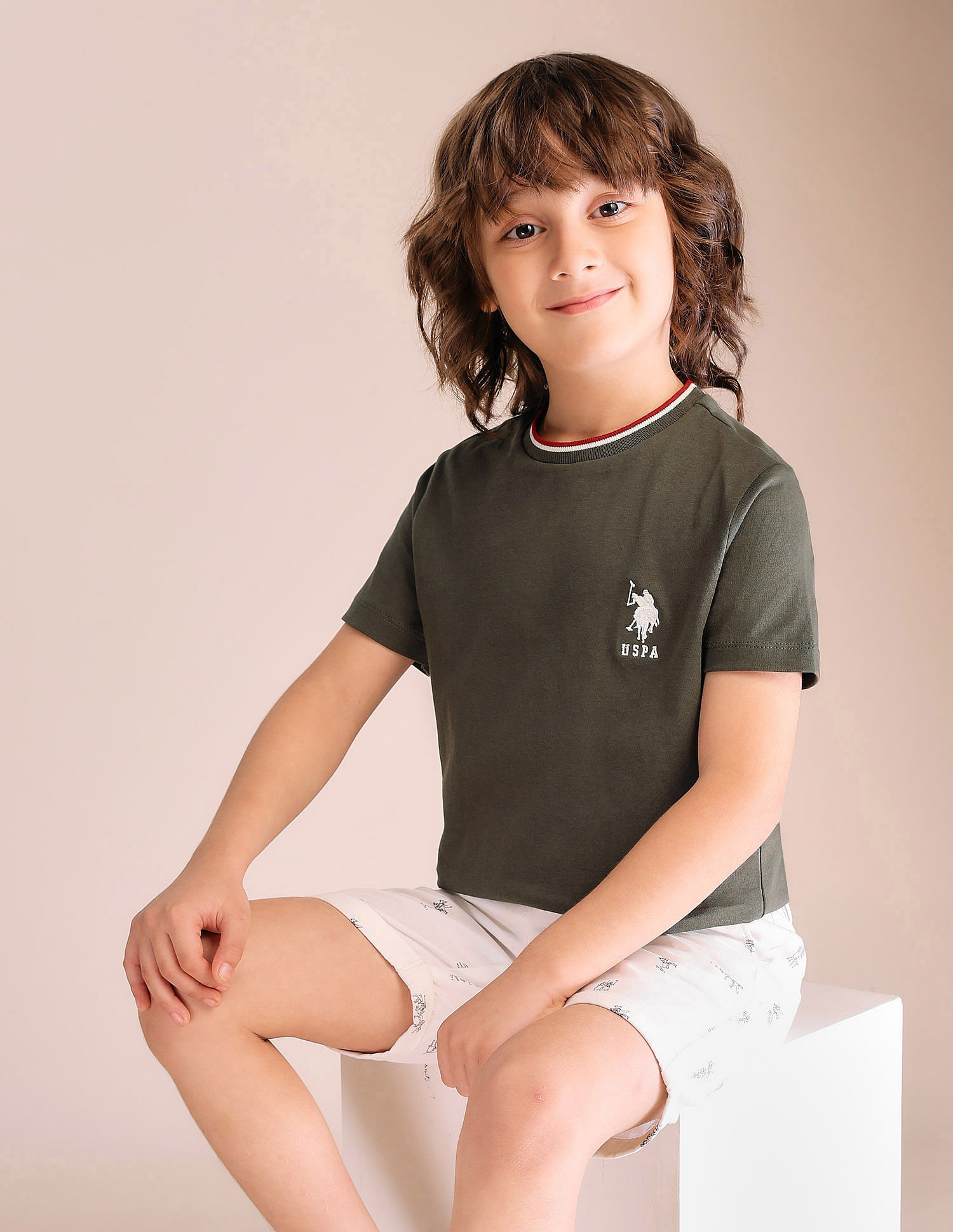 U.S. Polo Assn. Kids Boys Regular Fit Pure Cotton T-Shirt