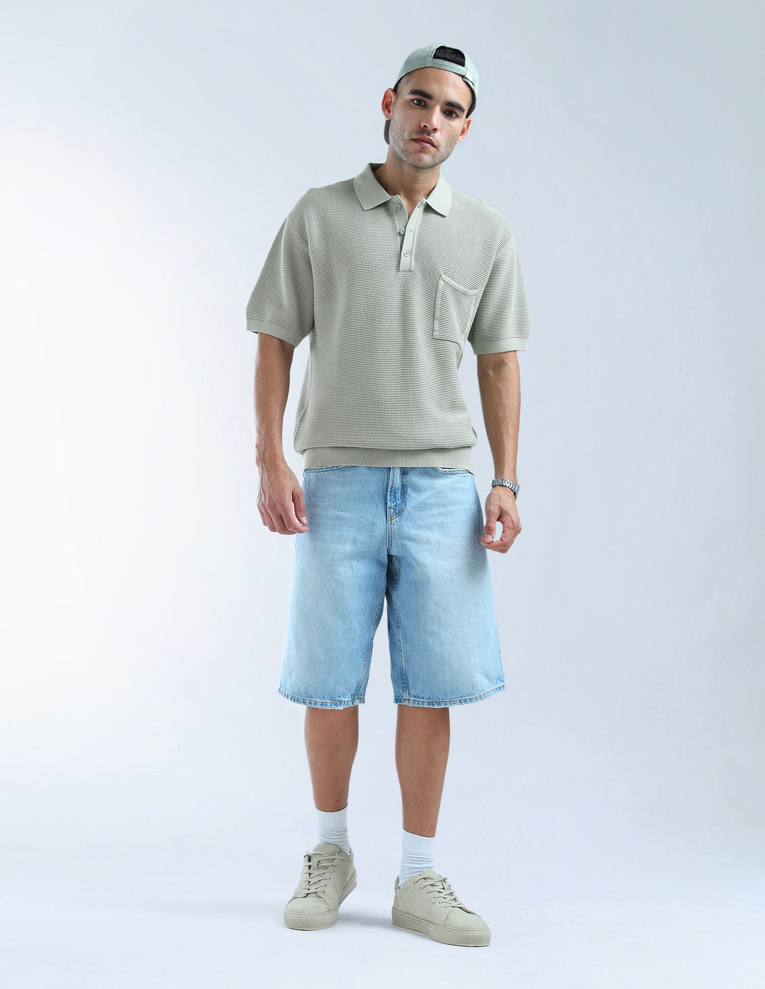 Flying Machine Textured Essentials Polo Shirt