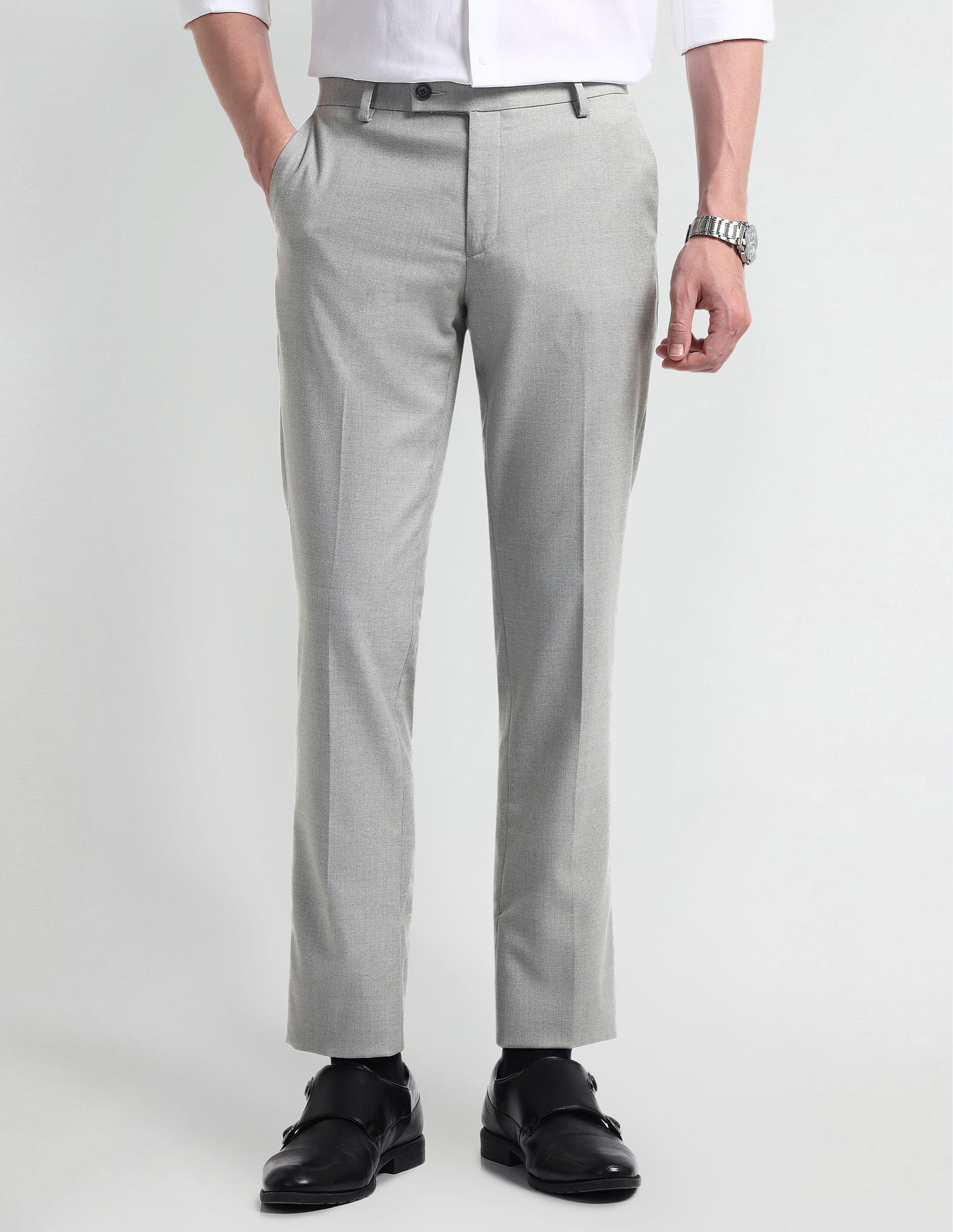 Arrow Tapered Fit Dobby Trousers