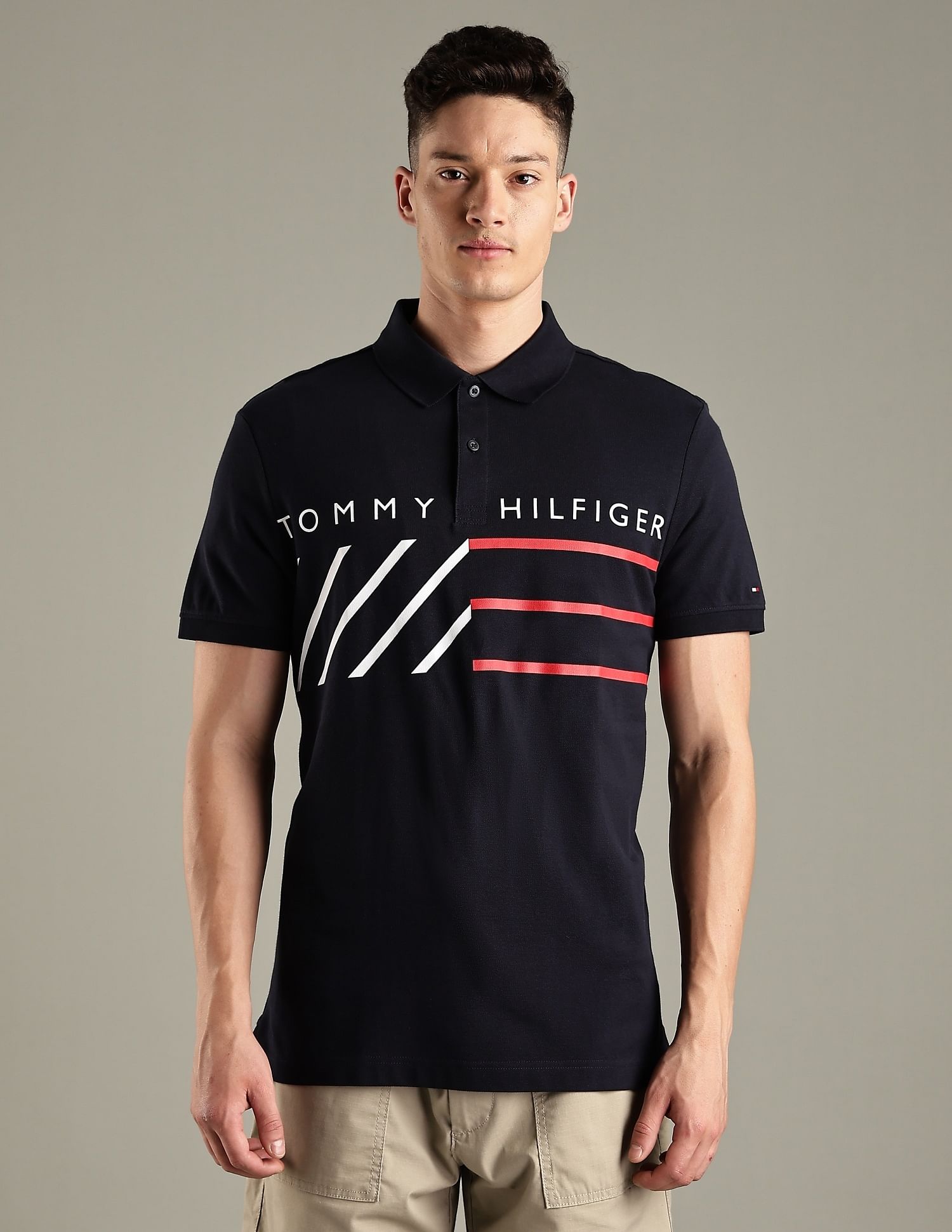 Tommy Hilfiger Logo Regular-Fit Cotton Polo Shirt