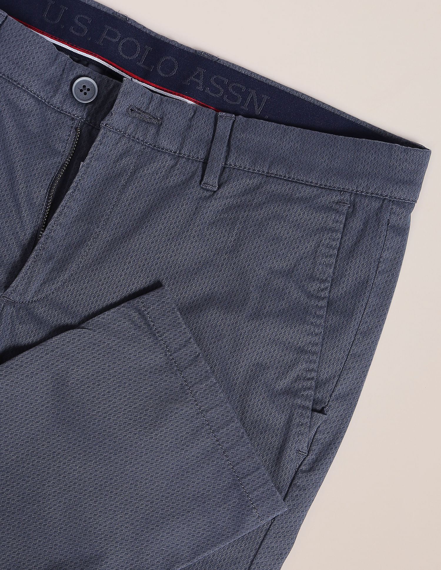 U.S. Polo Assn. Mid Rise Flat Front Casual Trousers