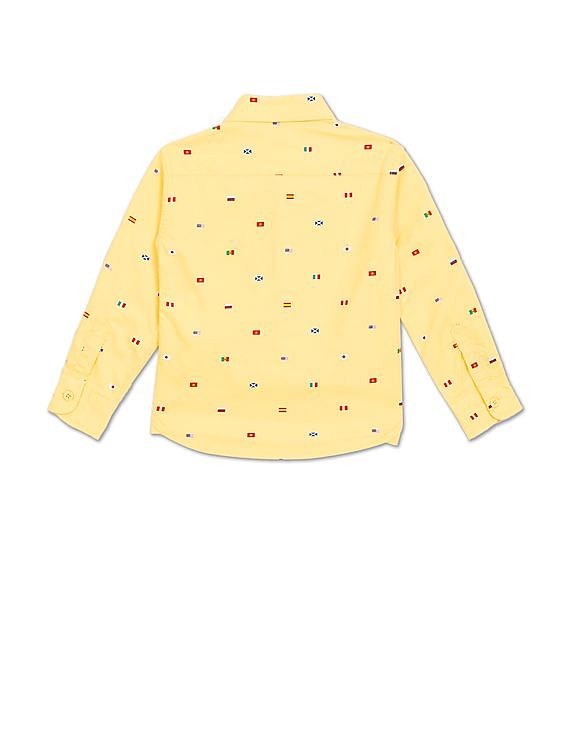 U.S. Polo Assn. Kids Boys Cotton All Over Print Shirt