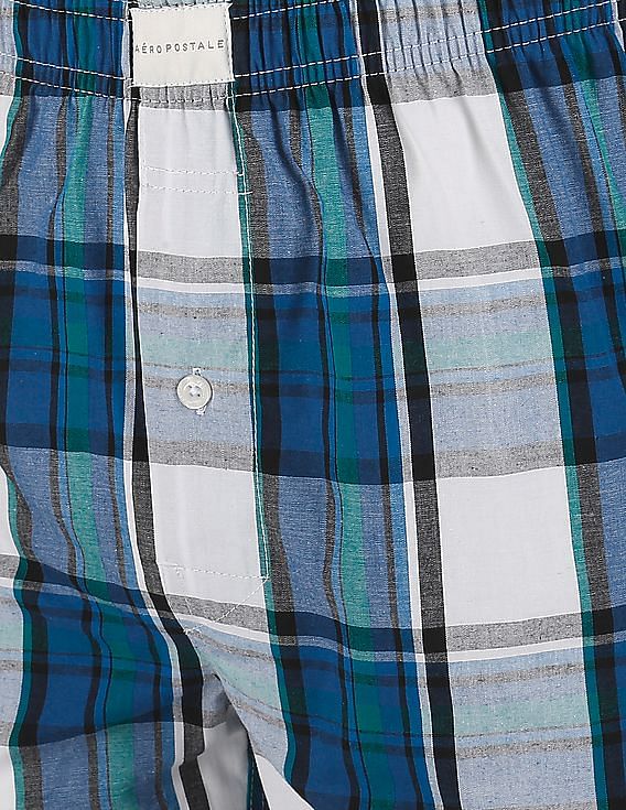 Aeropostale Woven Plaid Boxers