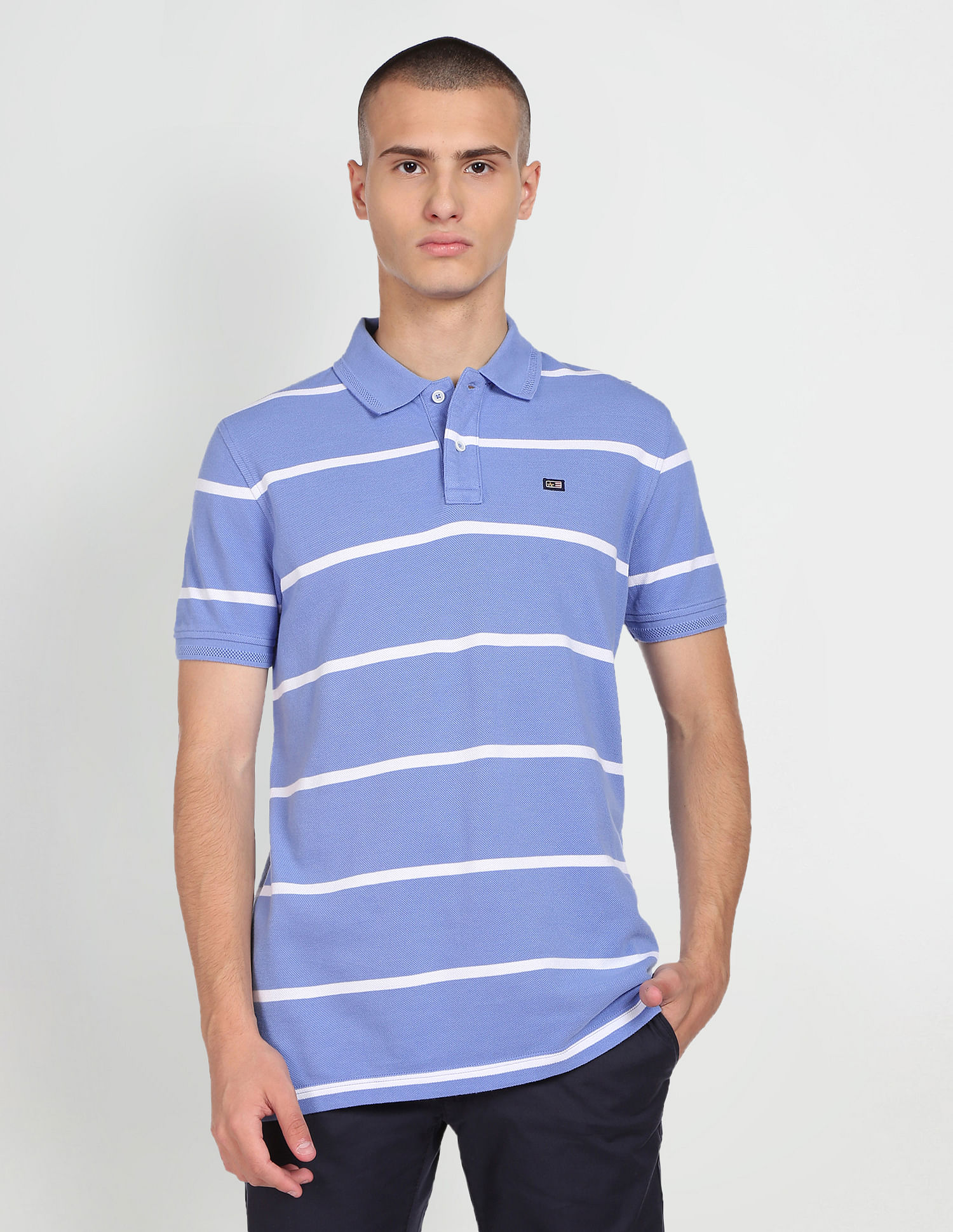 Arrow Sports Contrast Stripe Polo Shirt