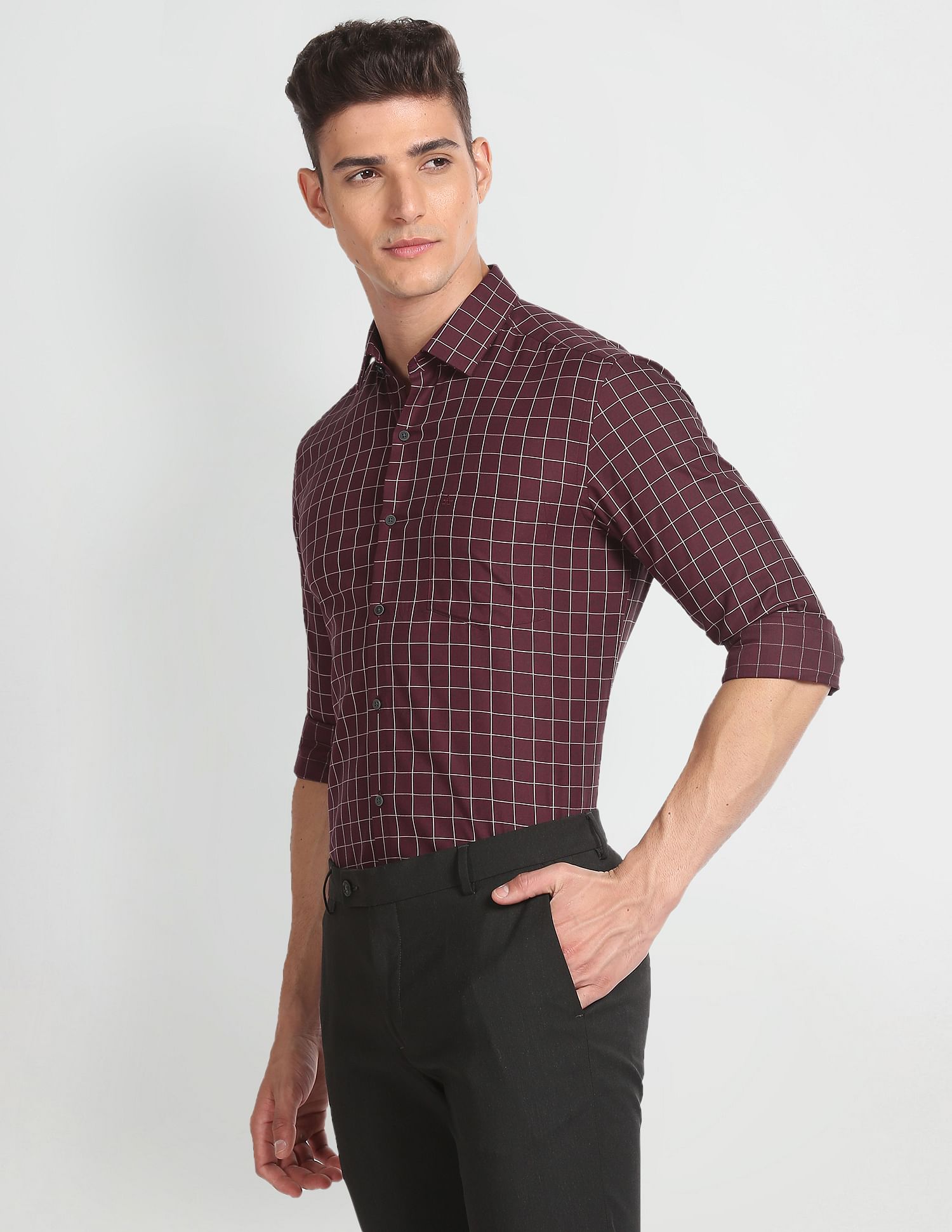 Arrow Windowpane Check Dobby Shirt