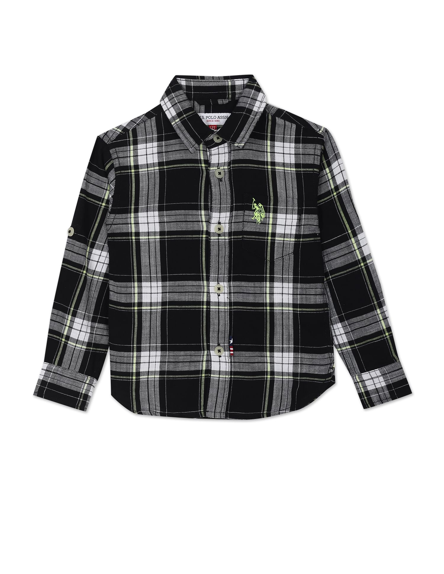 U.S. Polo Assn. Kids Boys Tartan Check Festive Shirt