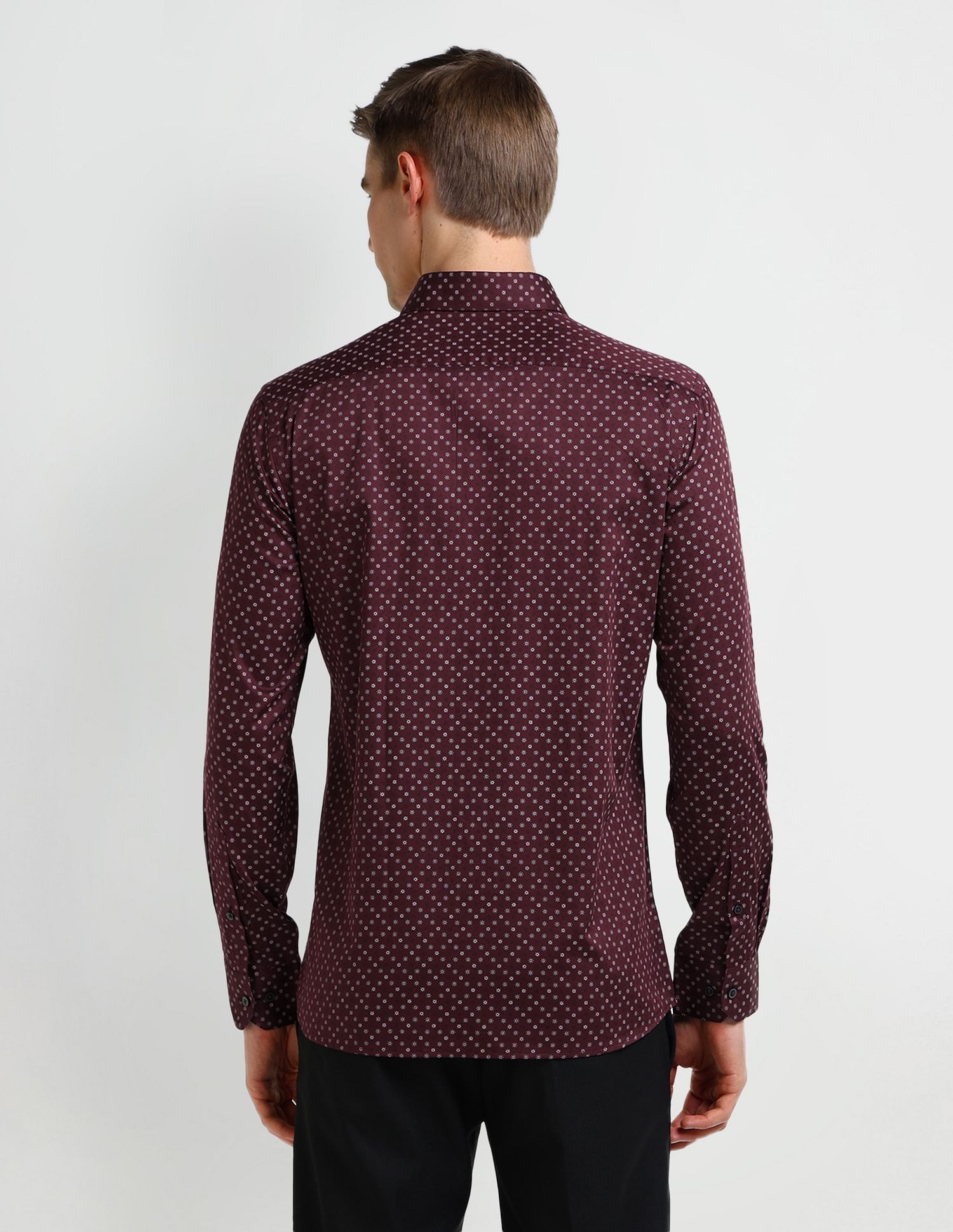 Arrow Manhattan Slim Fit Geometric Print Shirt