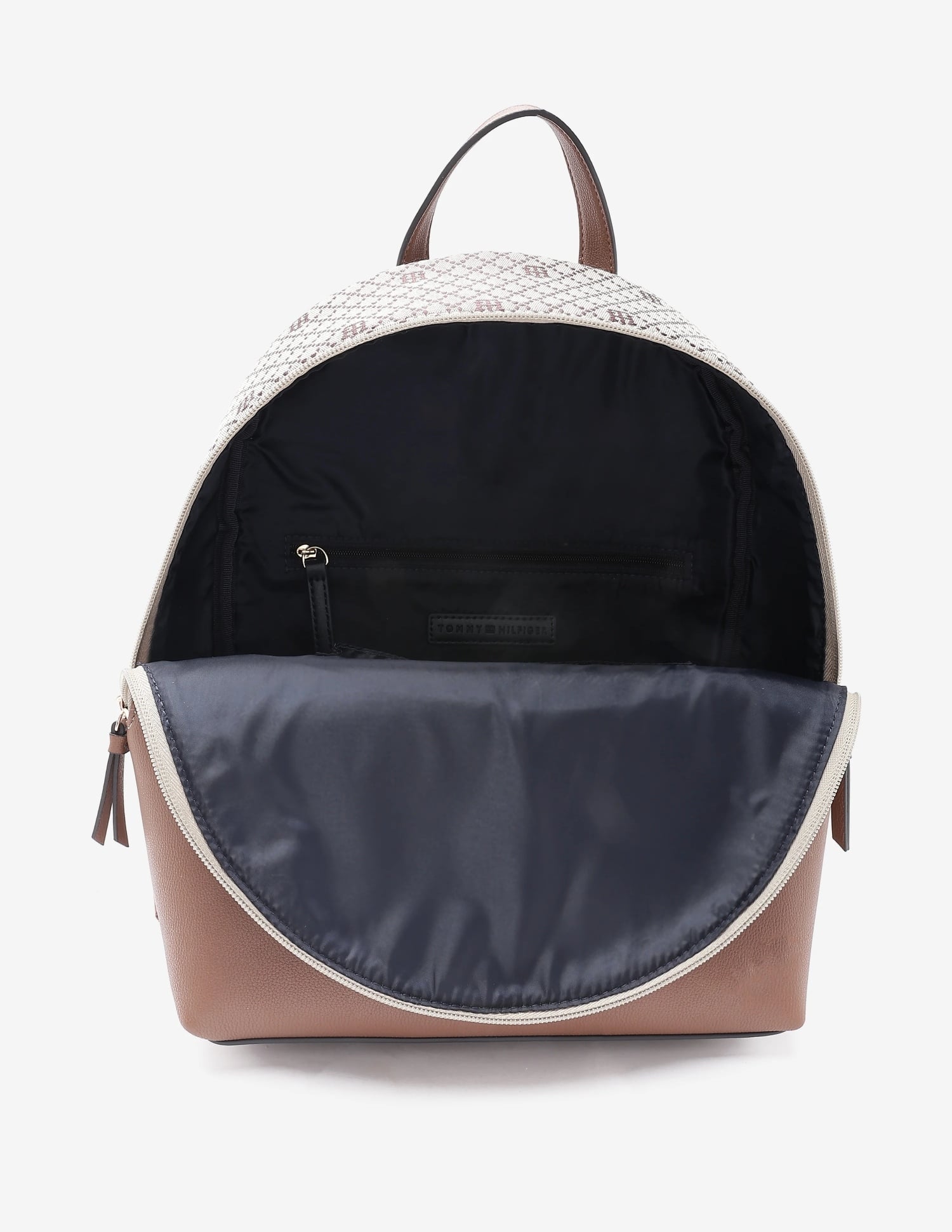 Buy Tommy Hilfiger Logo Brown Polyester Backpack - NNNOW.com