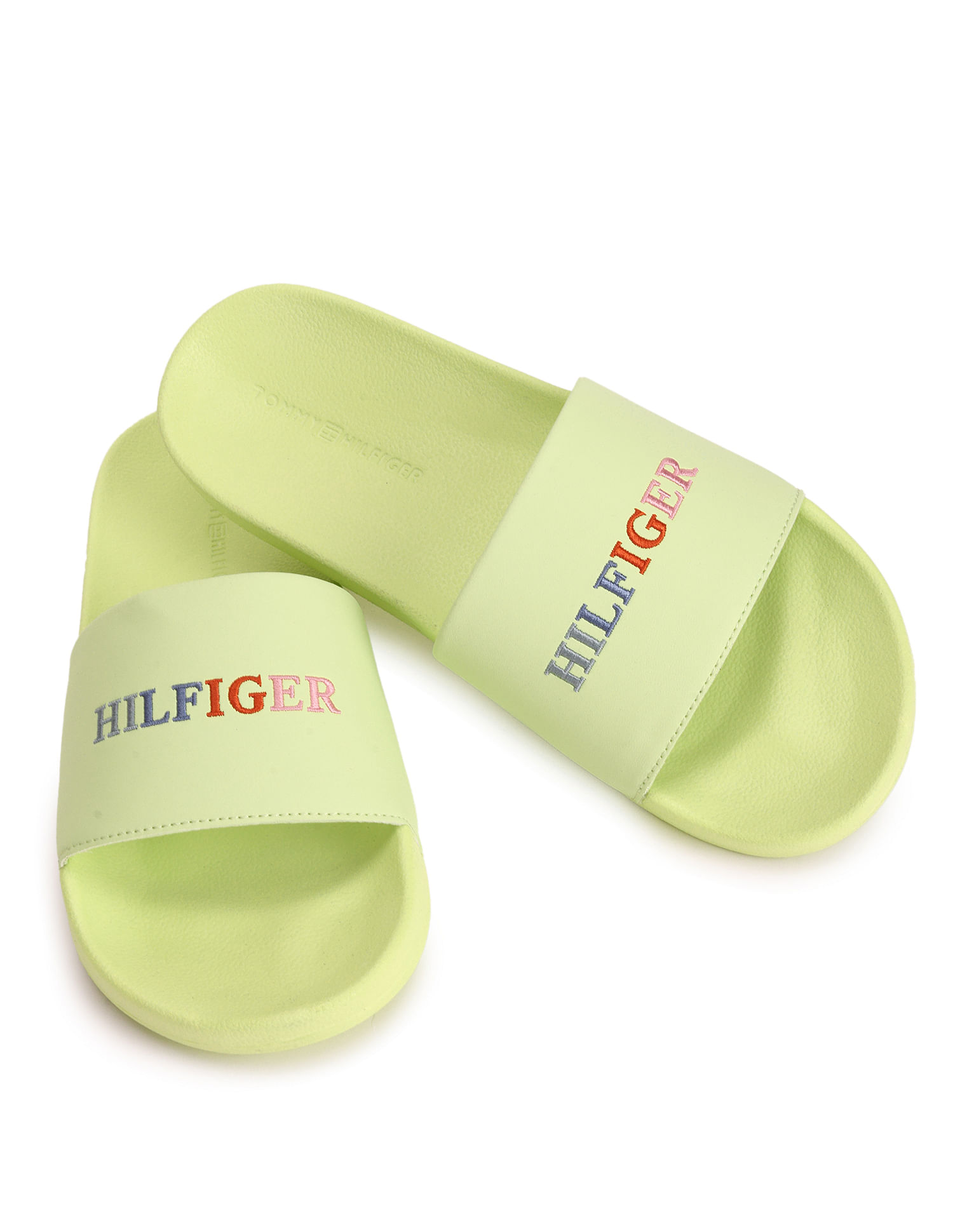 Yellow best sale tommy slides